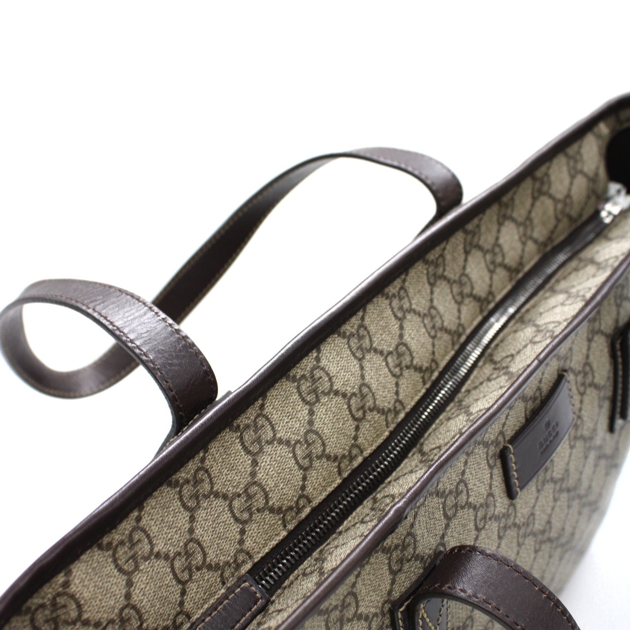 Shopper Gucci in tela plastificata ed inserti in pelle thumb