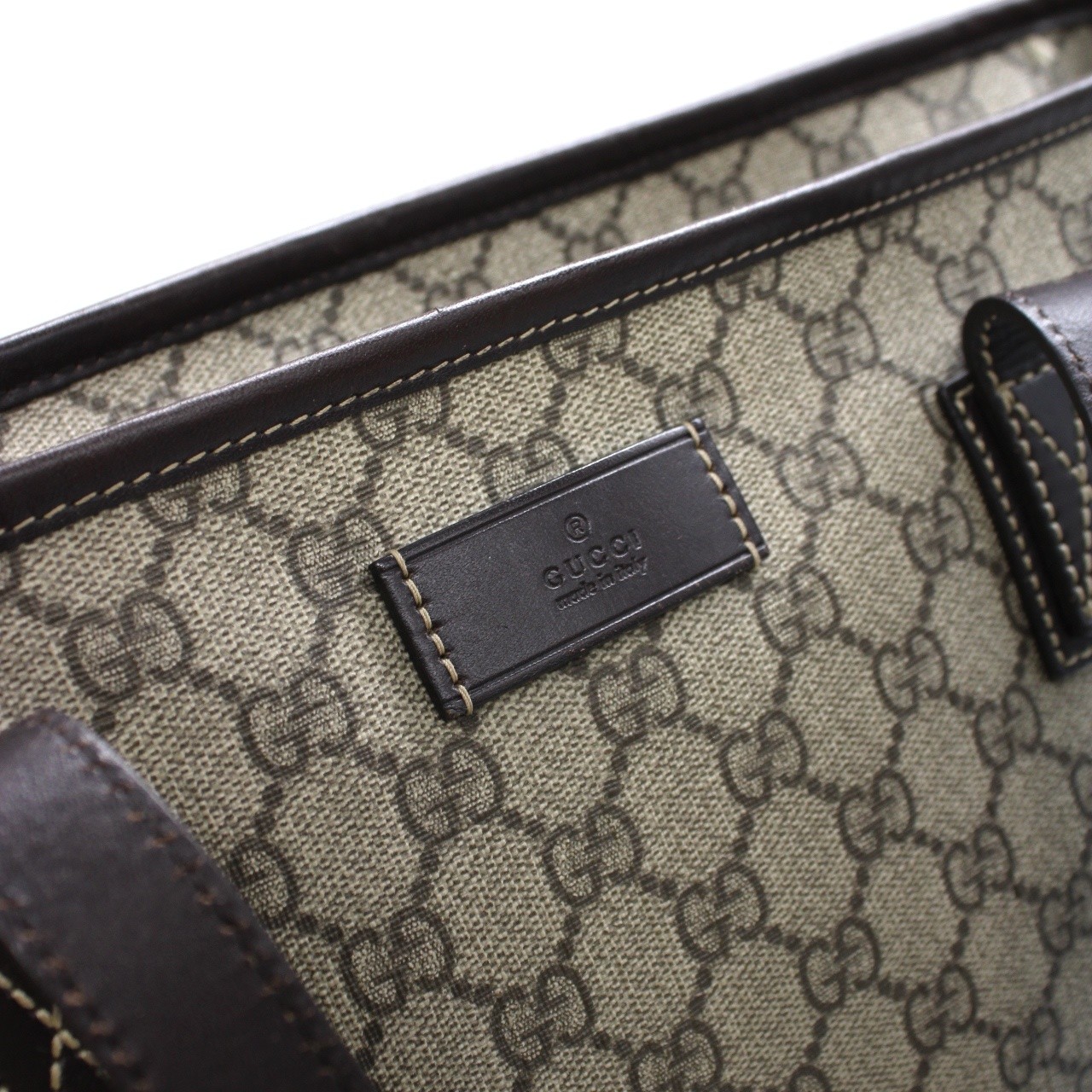 Shopper Gucci in tela plastificata ed inserti in pelle thumb