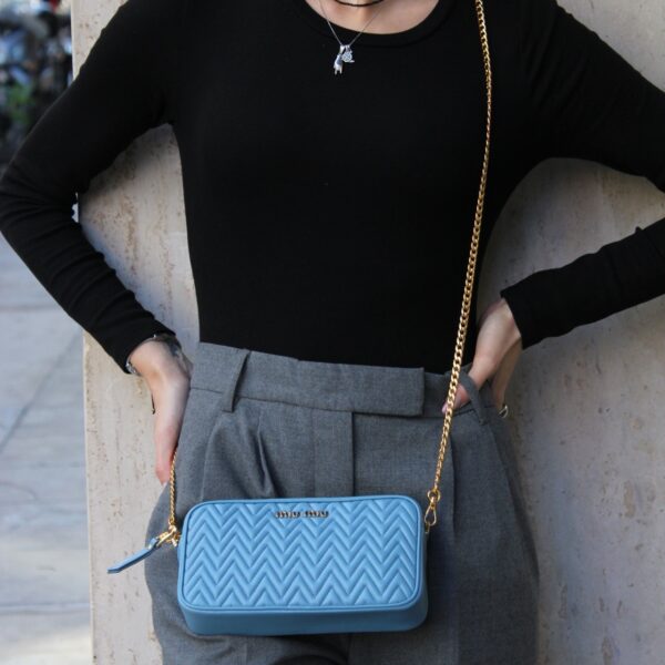Tracolla Miu Miu in pelle nappa