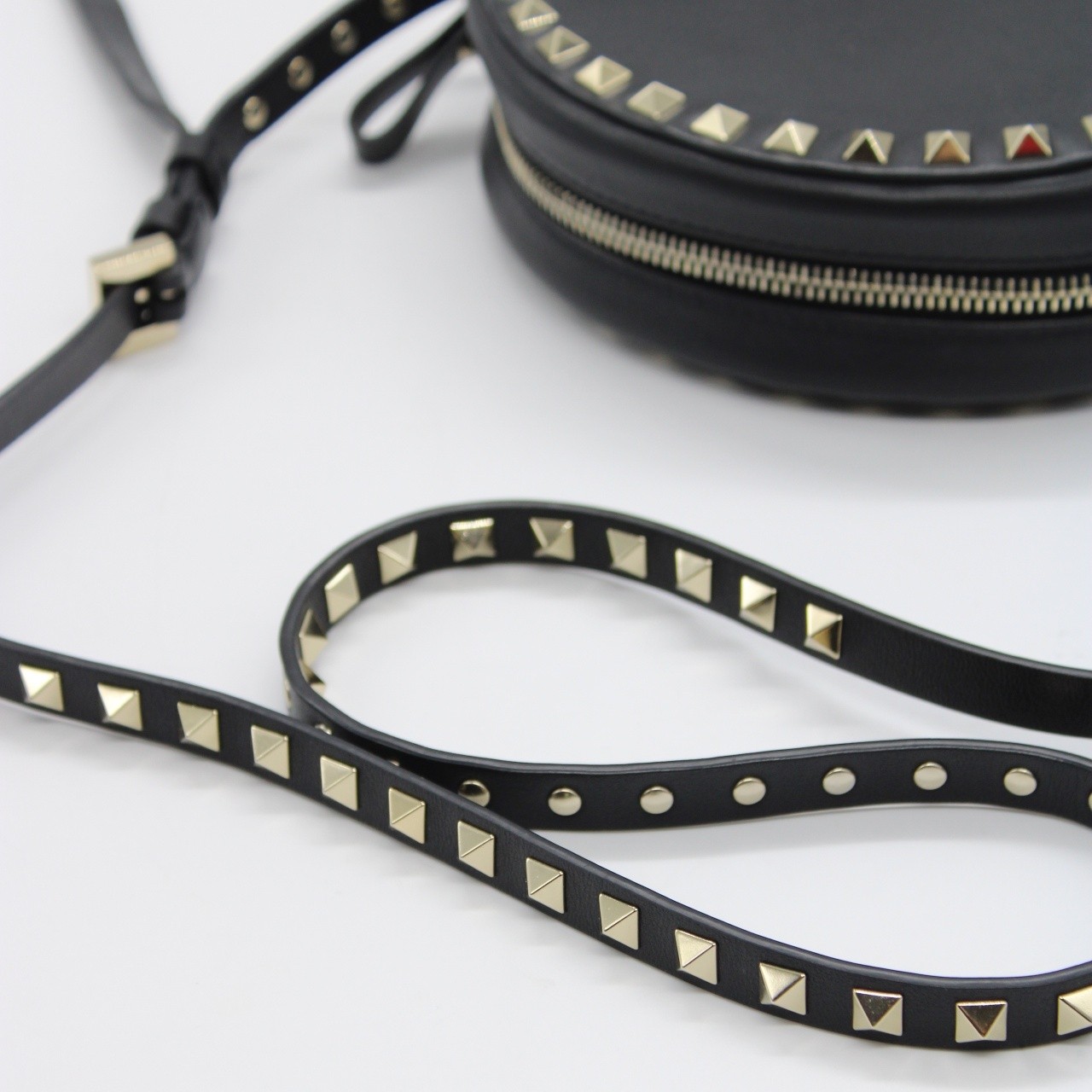 Tracolla Valentino rockstud nera thumb