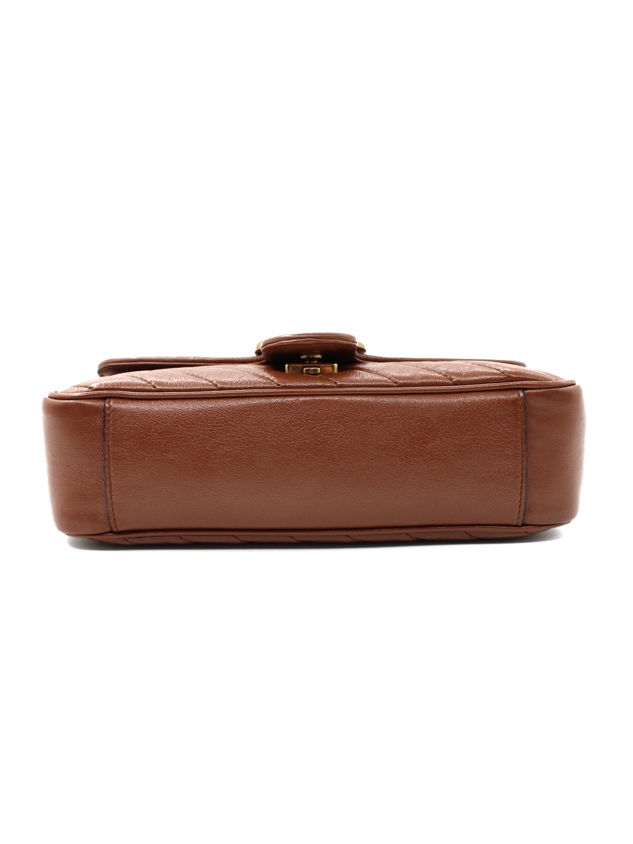 Borsa Gucci Marmont 26 in pelle marrone thumb