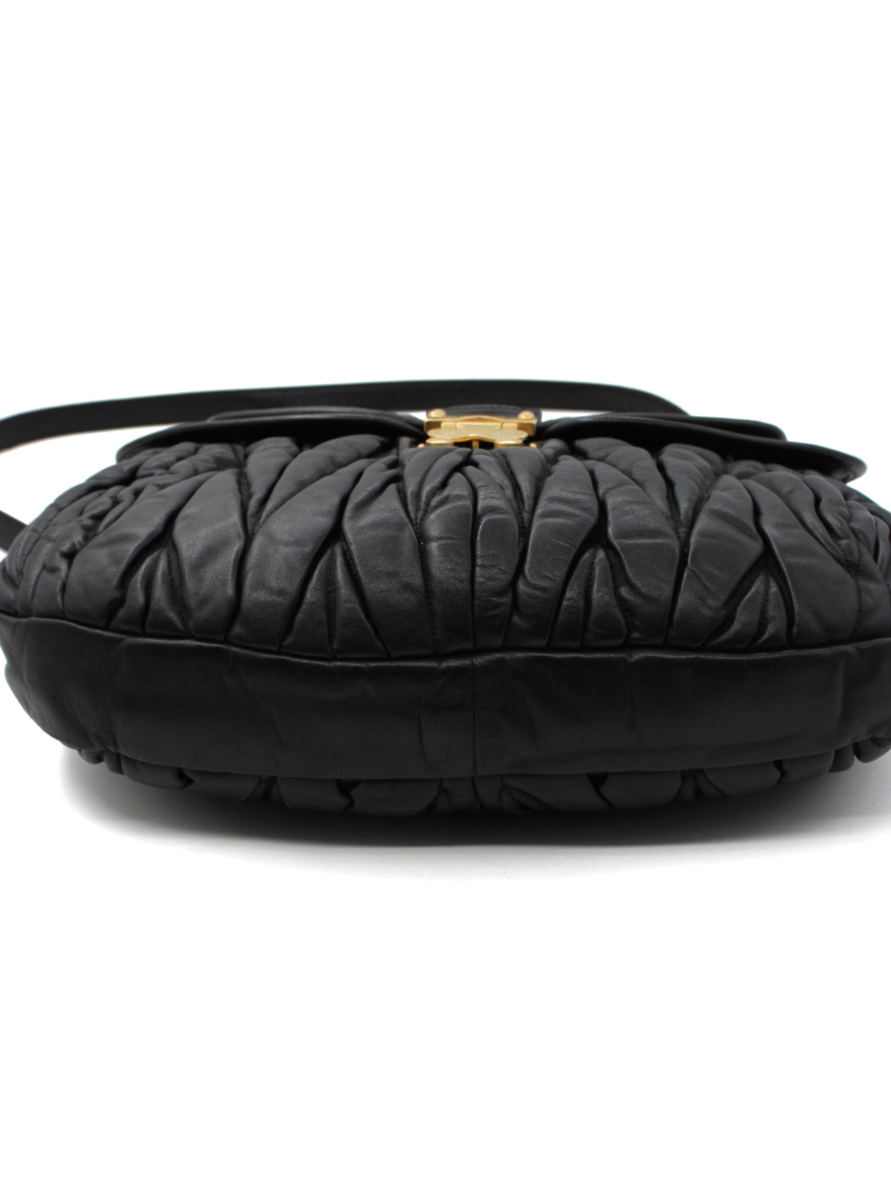 Borsa Miu Miu Coffer in pelle nera thumb