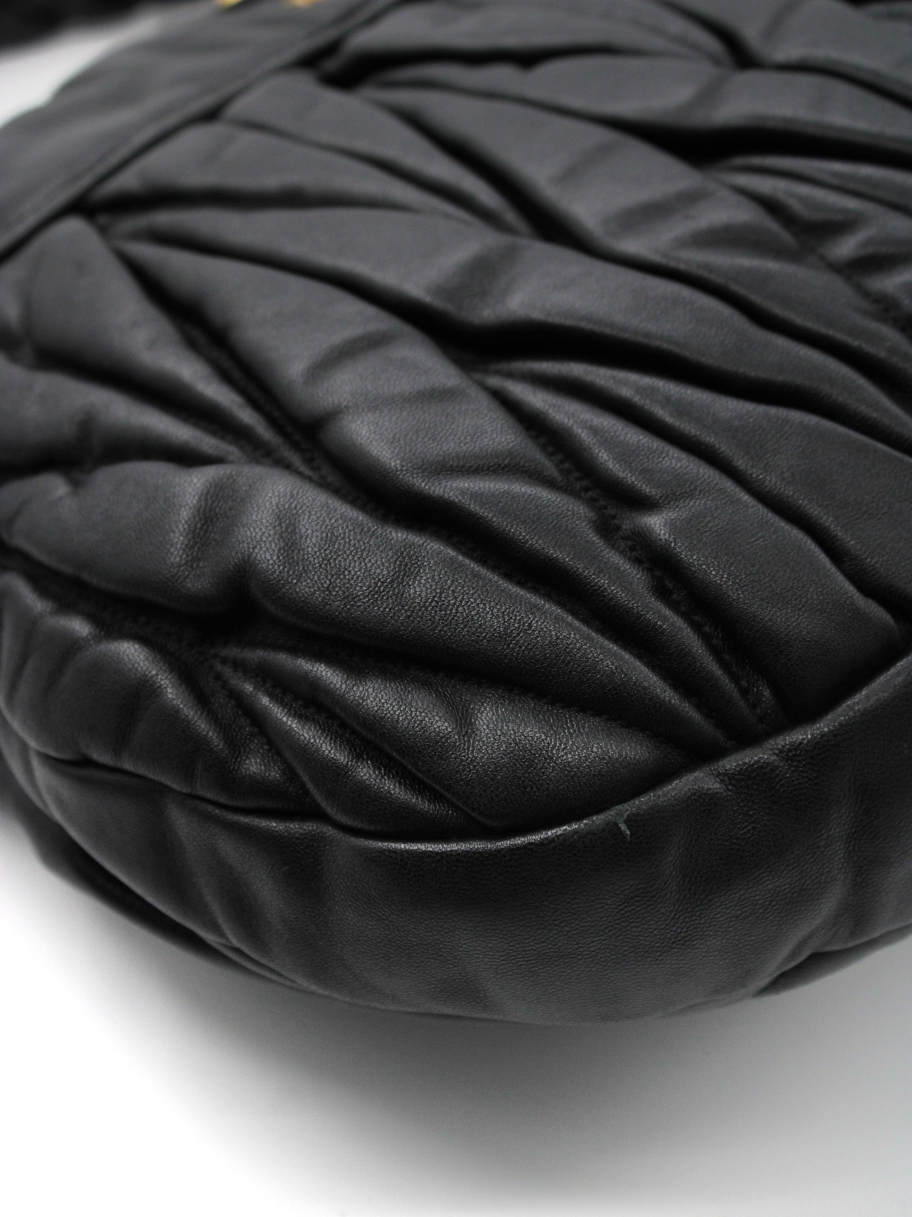 Borsa Miu Miu Coffer in pelle nera thumb