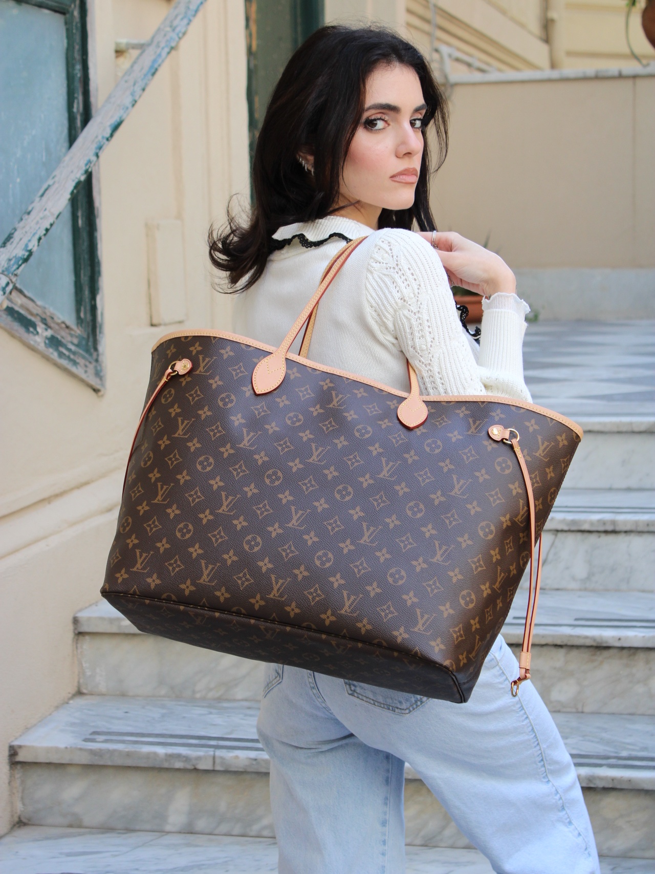 Borsa Louis Vuitton Neverfull GM in monogram thumb