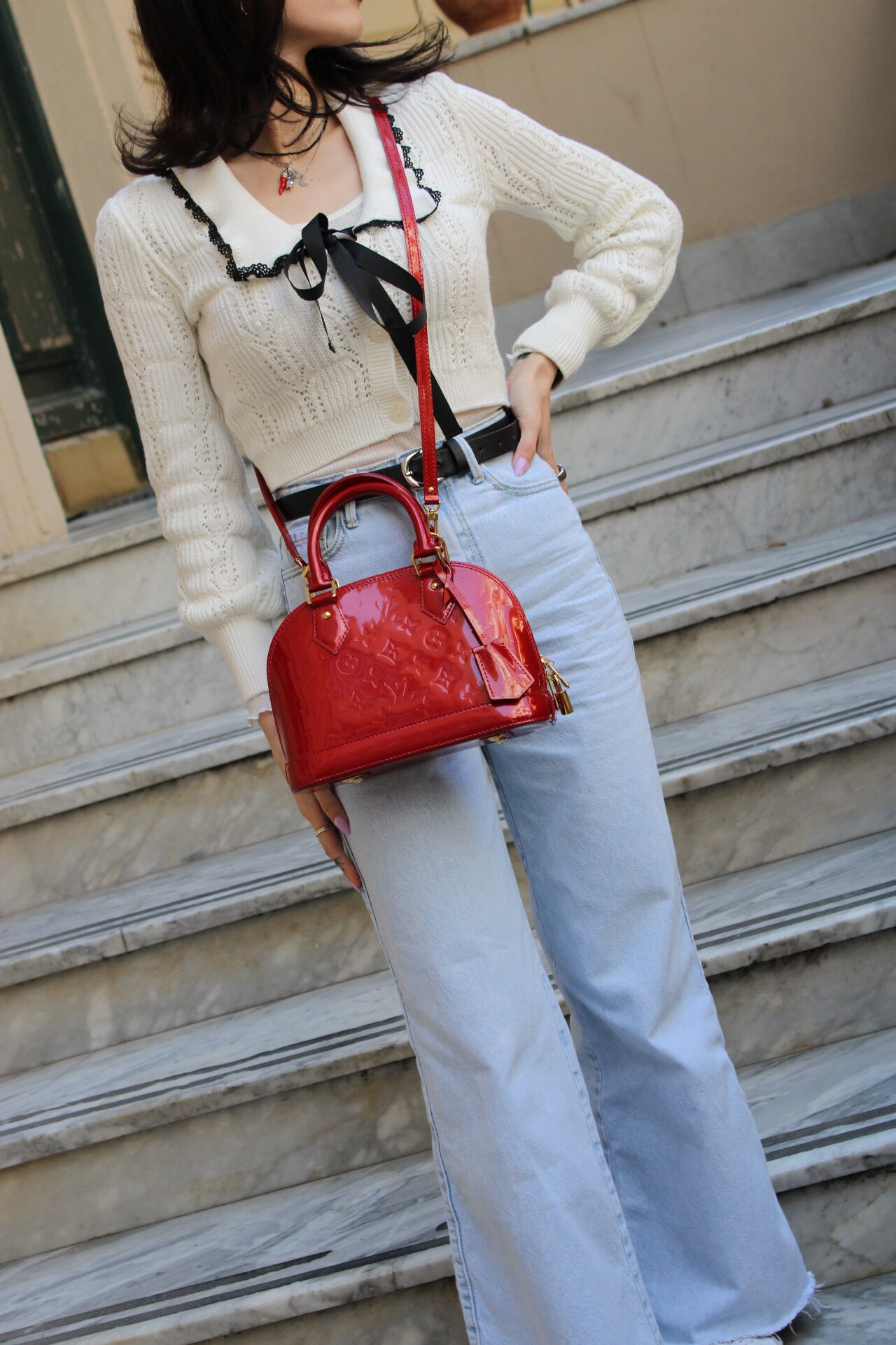 Borsa Louis Vuitton Alma BB Vernis thumb