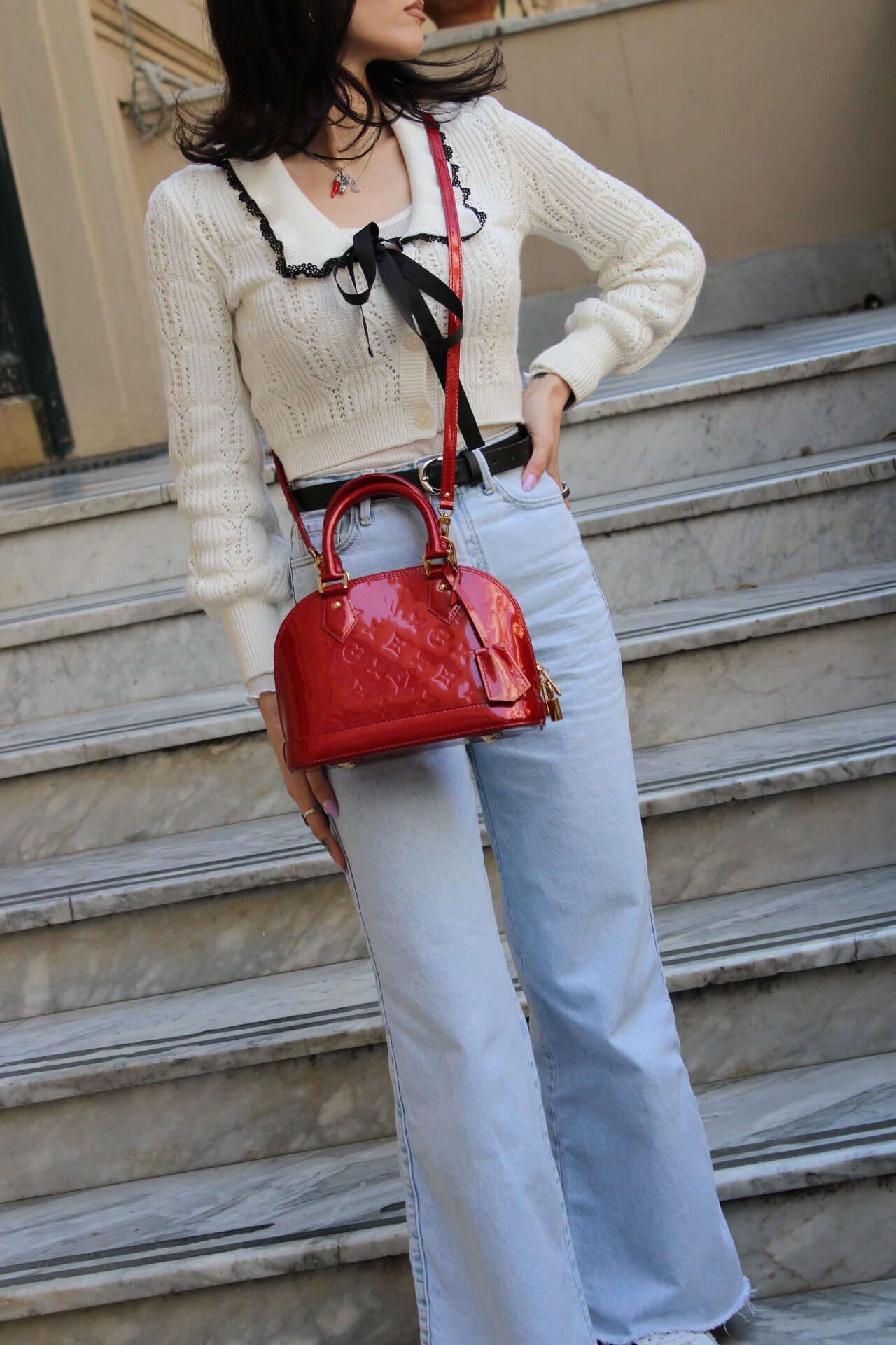 Borsa Louis Vuitton Alma BB Vernis thumb