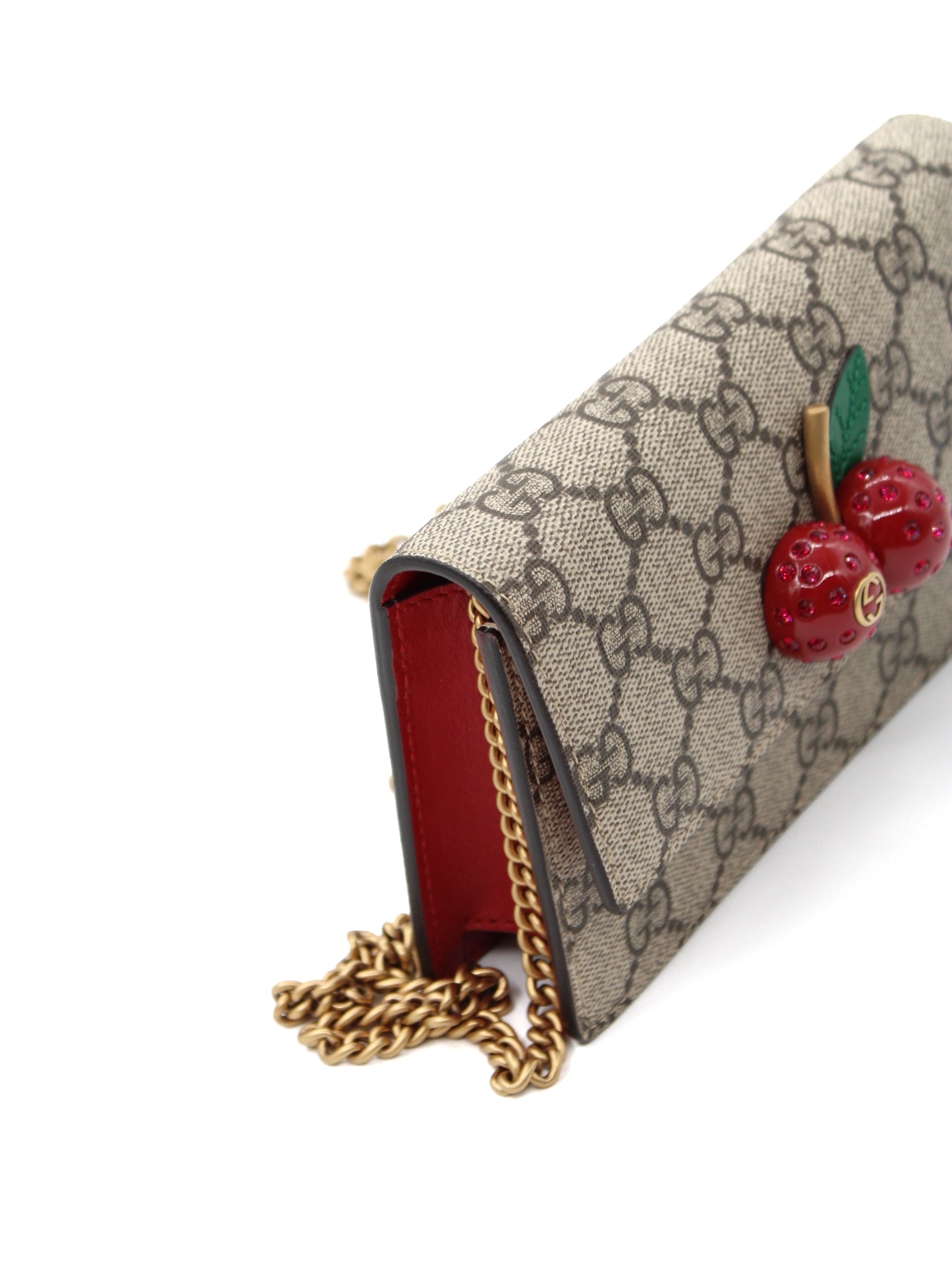 Mini Borsa Gucci GG Supreme Cherry thumb