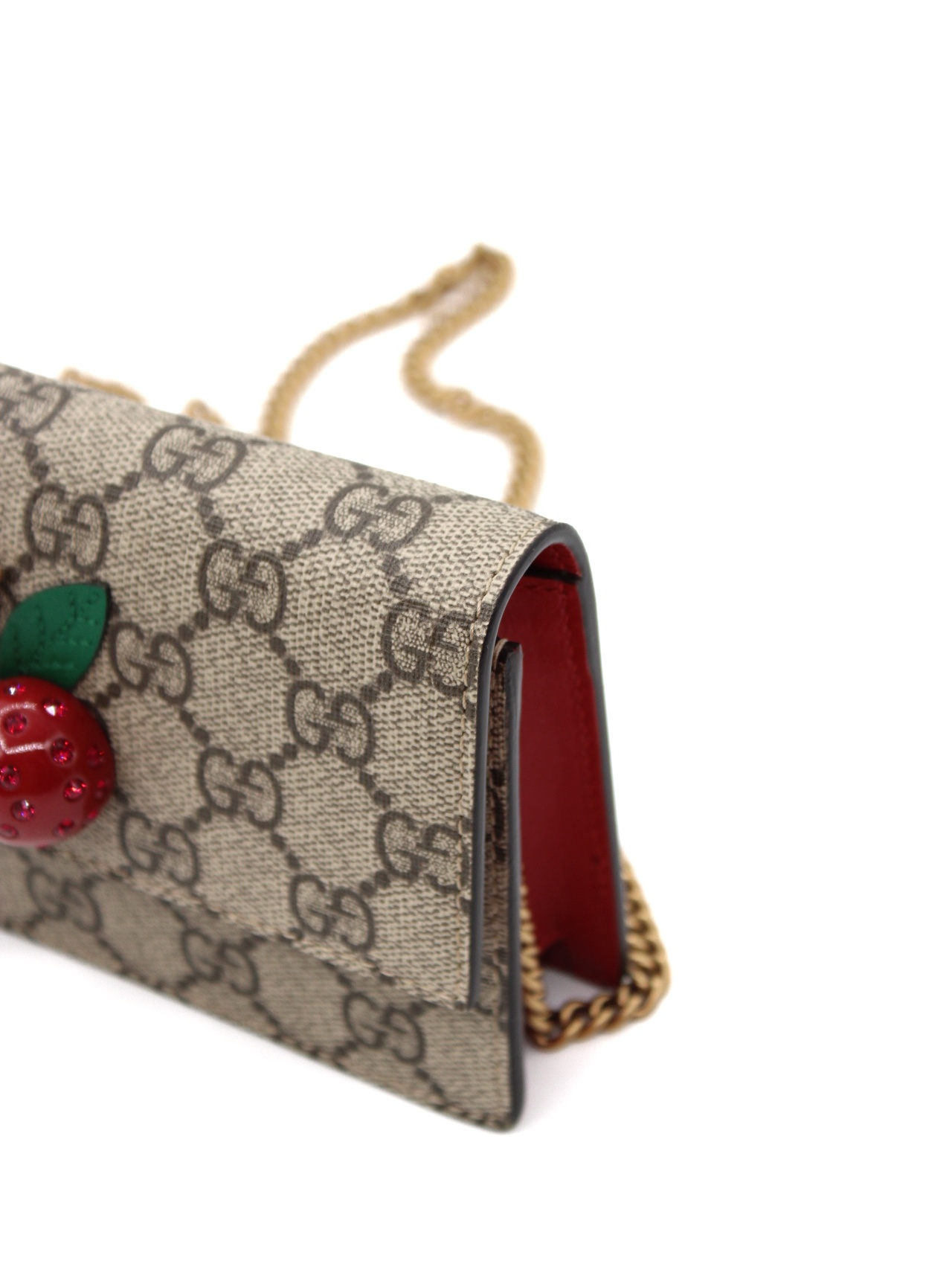 Mini Borsa Gucci GG Supreme Cherry thumb