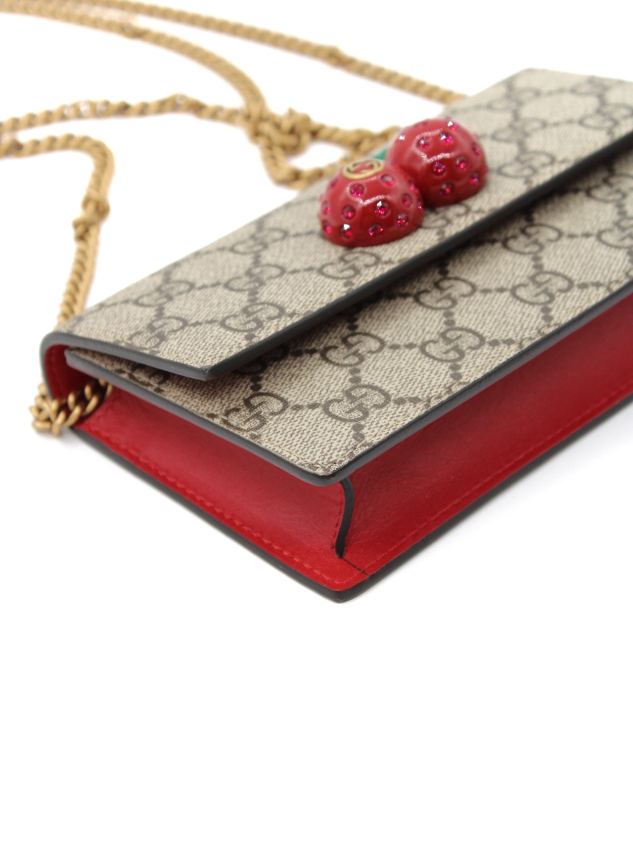 Mini Borsa Gucci GG Supreme Cherry thumb