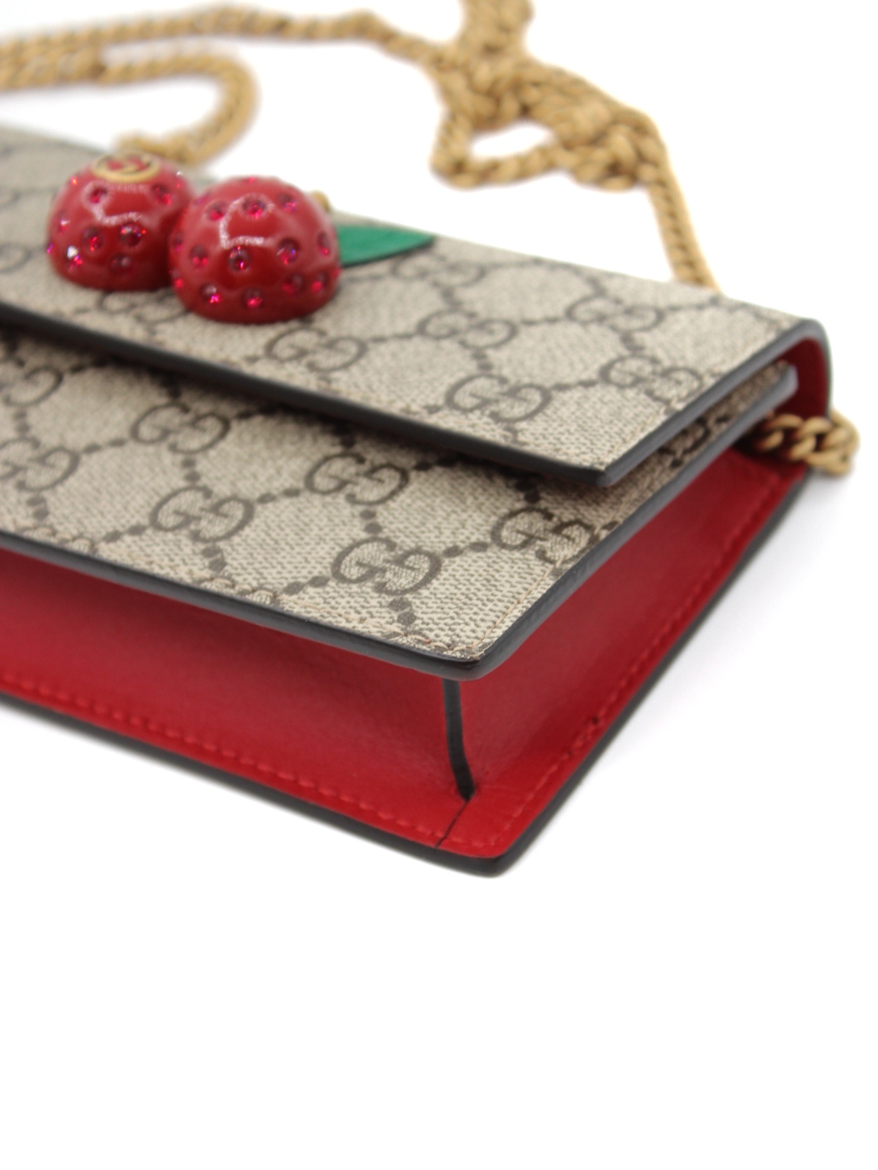 Mini Borsa Gucci GG Supreme Cherry thumb