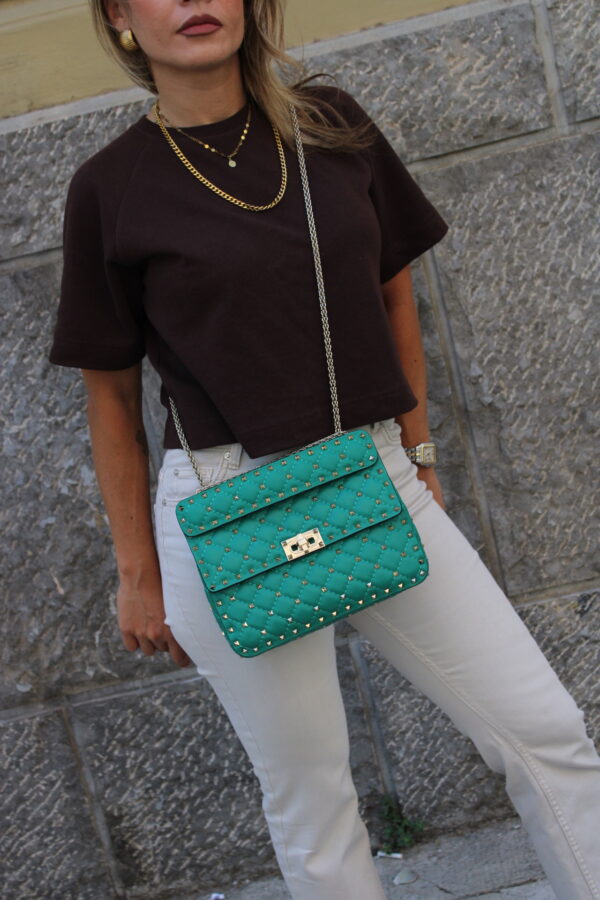 Borsa Valentino Spike Rockstud media in nappa