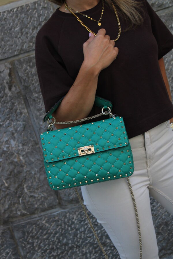 Borsa Valentino Spike Rockstud media in nappa