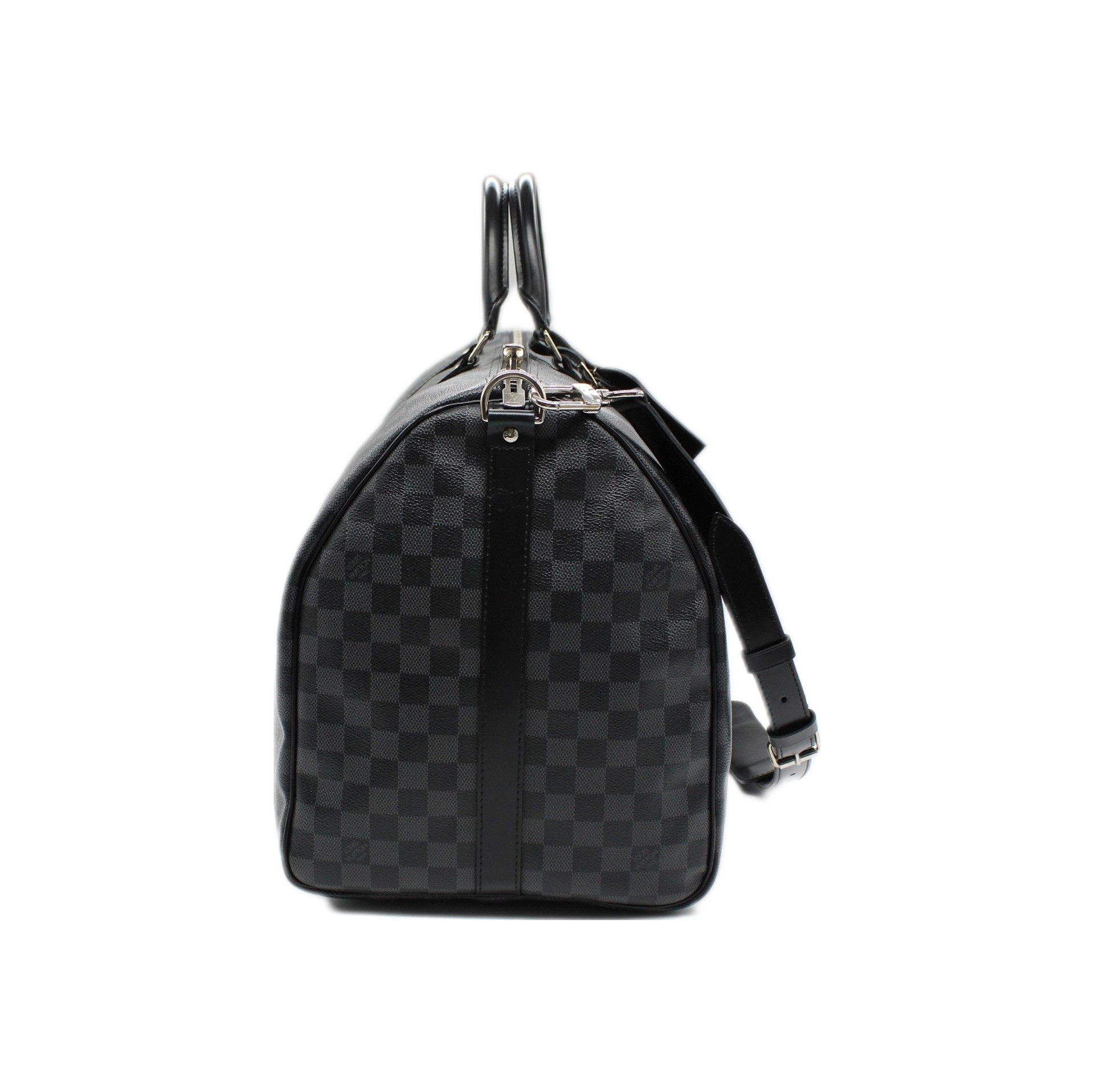 Keepall Louis Vuitton bandouliere 55 in damier graphit thumb