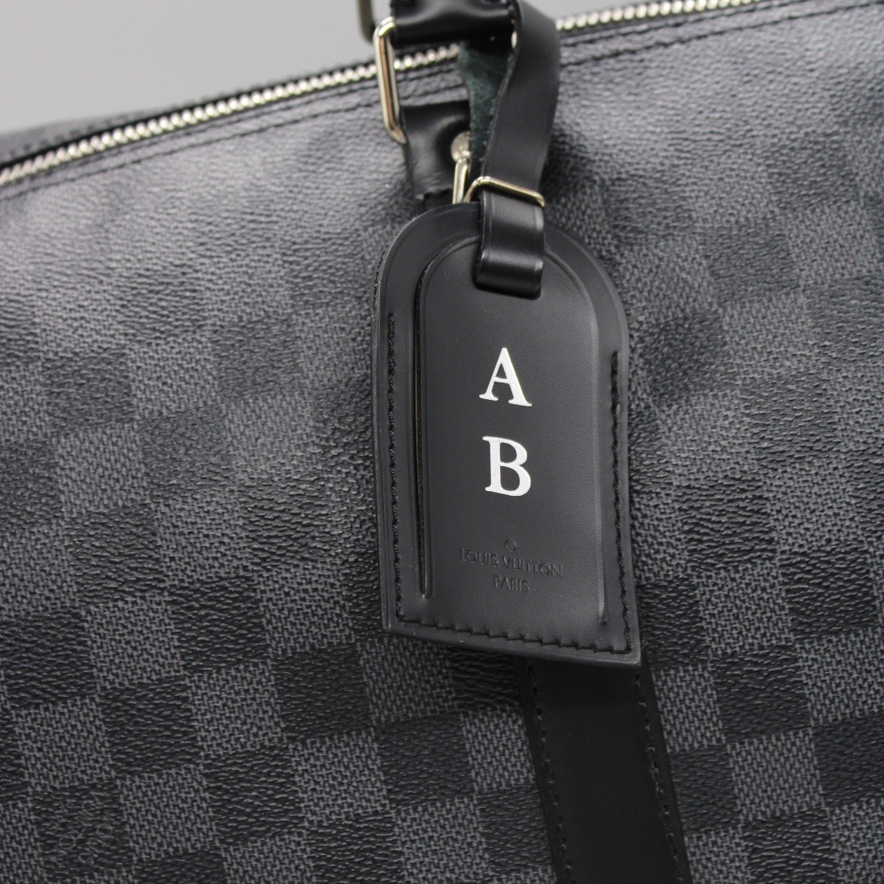 Keepall Louis Vuitton bandouliere 55 in damier graphit thumb