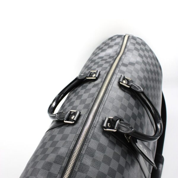 Keepall Louis Vuitton bandouliere 55 in damier graphit