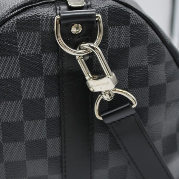 Keepall Louis Vuitton bandouliere 55 in damier graphit