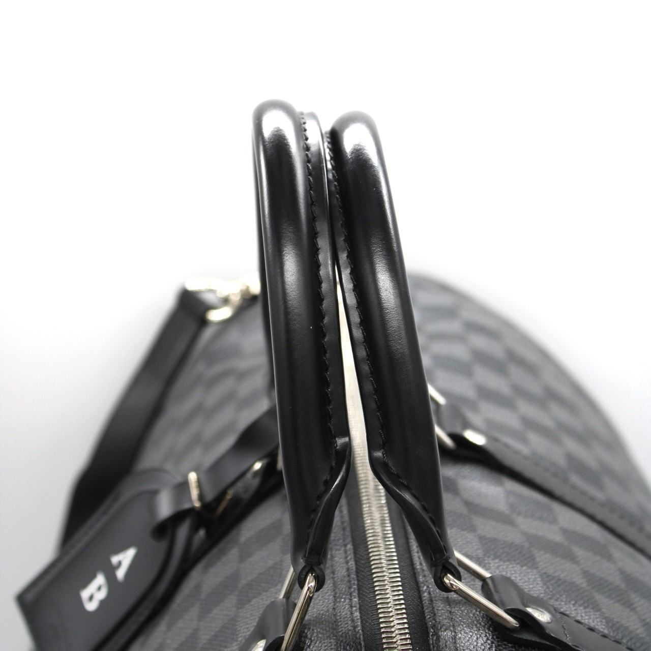 Keepall Louis Vuitton bandouliere 55 in damier graphit thumb