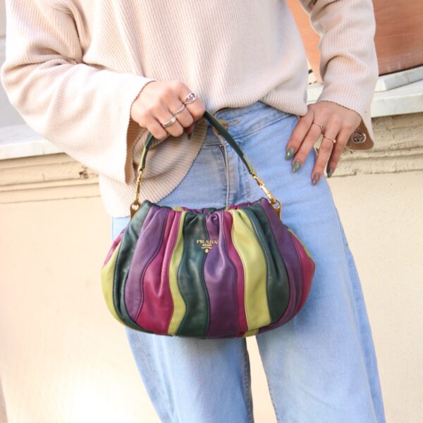 Borsa Prada in nappa multicolore