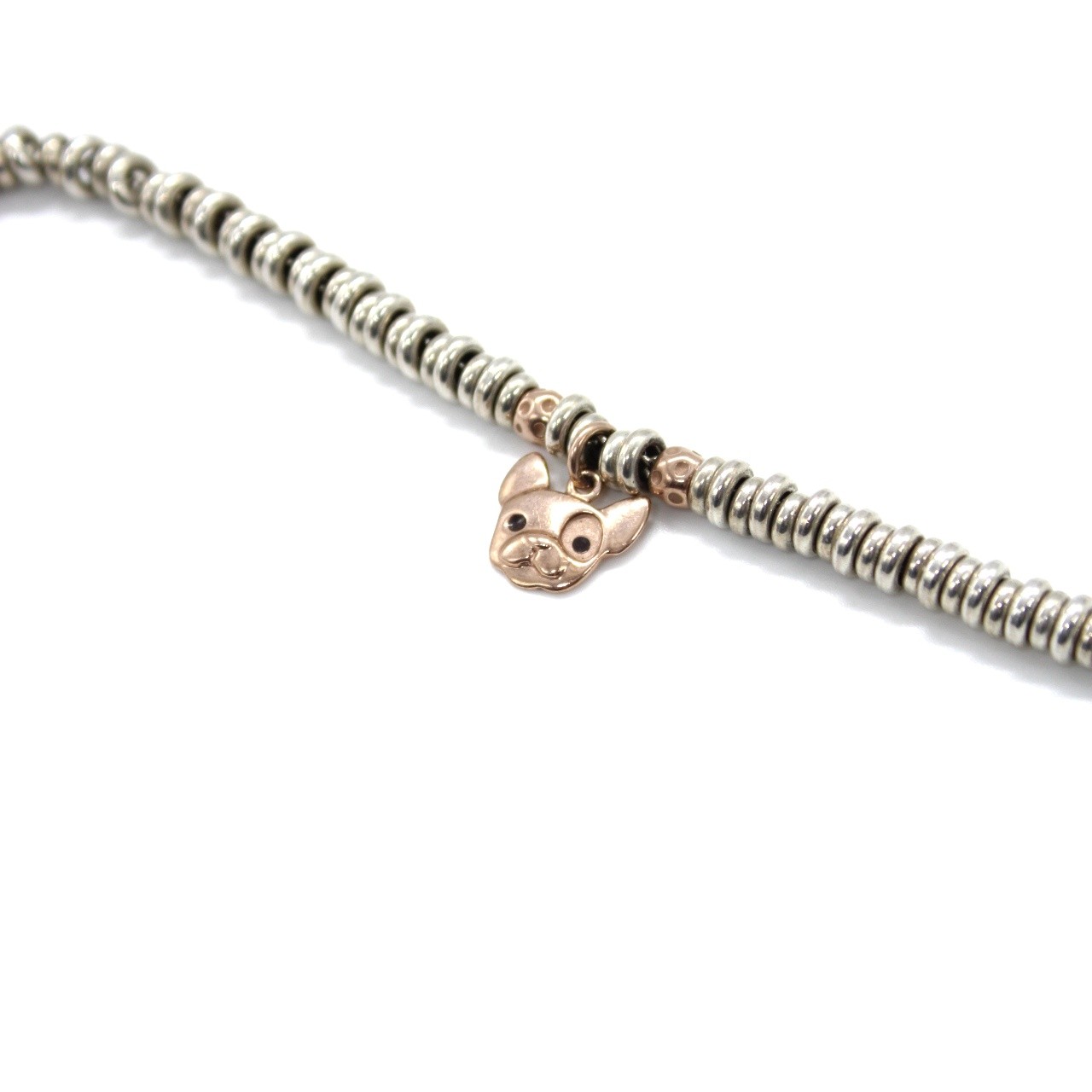 Bracciale Dodo rondelle con charme Bulldog francese thumb