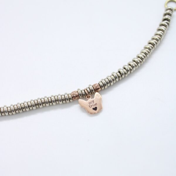 Bracciale Dodo rondelle con charme Bulldog francese