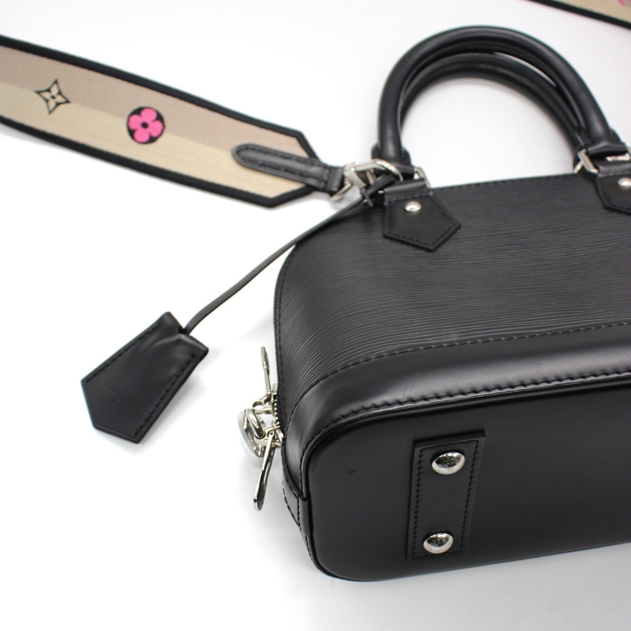 Borsa Louis Vuitton Alma BB in pelle epi nera thumb