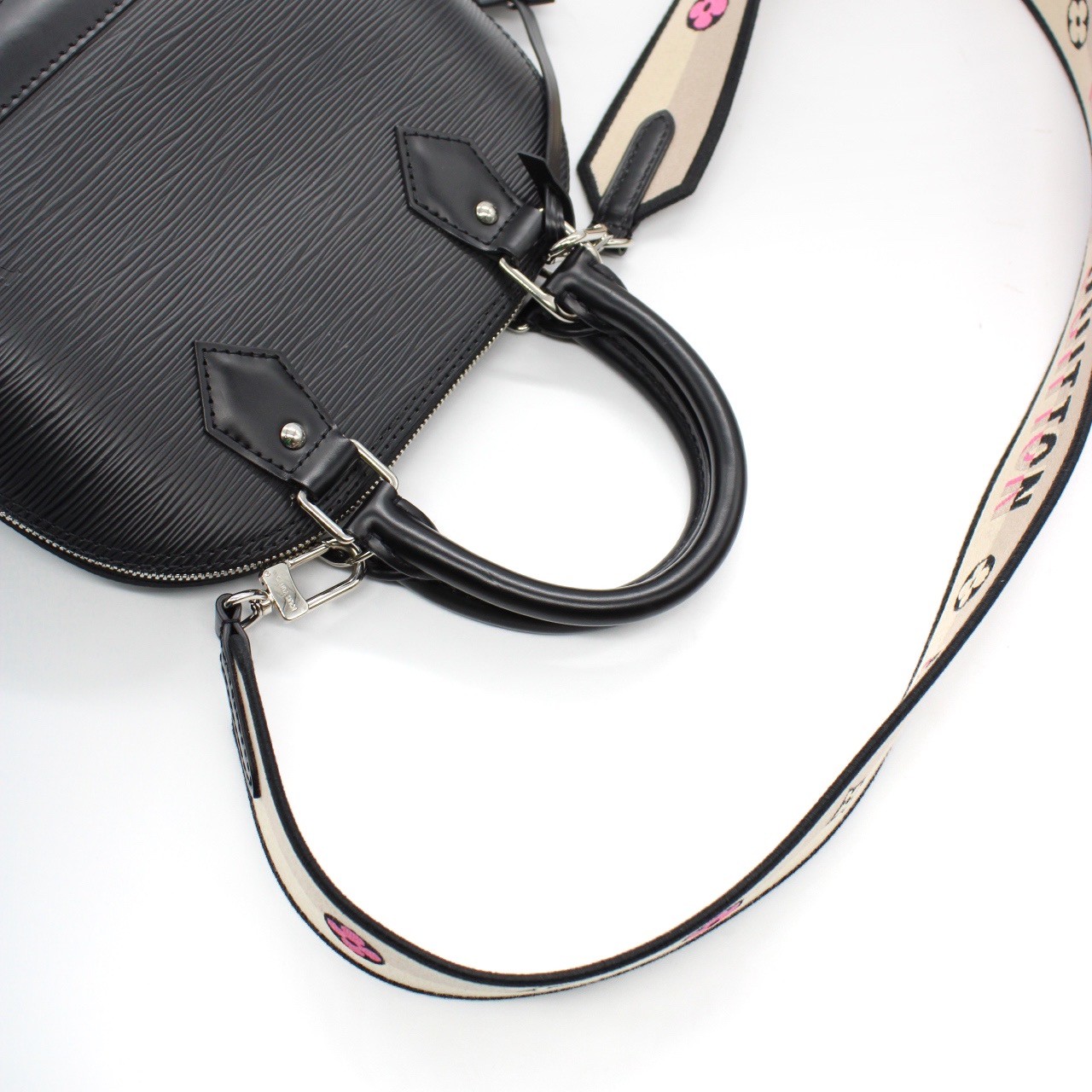 Borsa Louis Vuitton Alma BB in pelle epi nera thumb