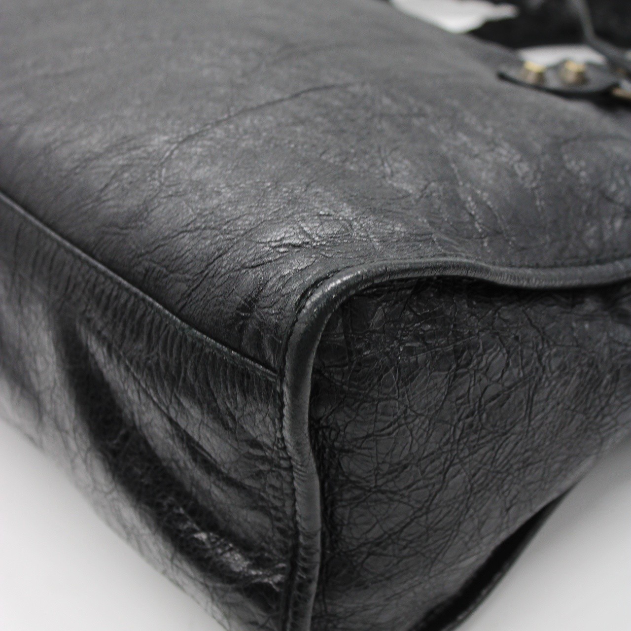 Borsa Balenciaga City in pelle nera thumb