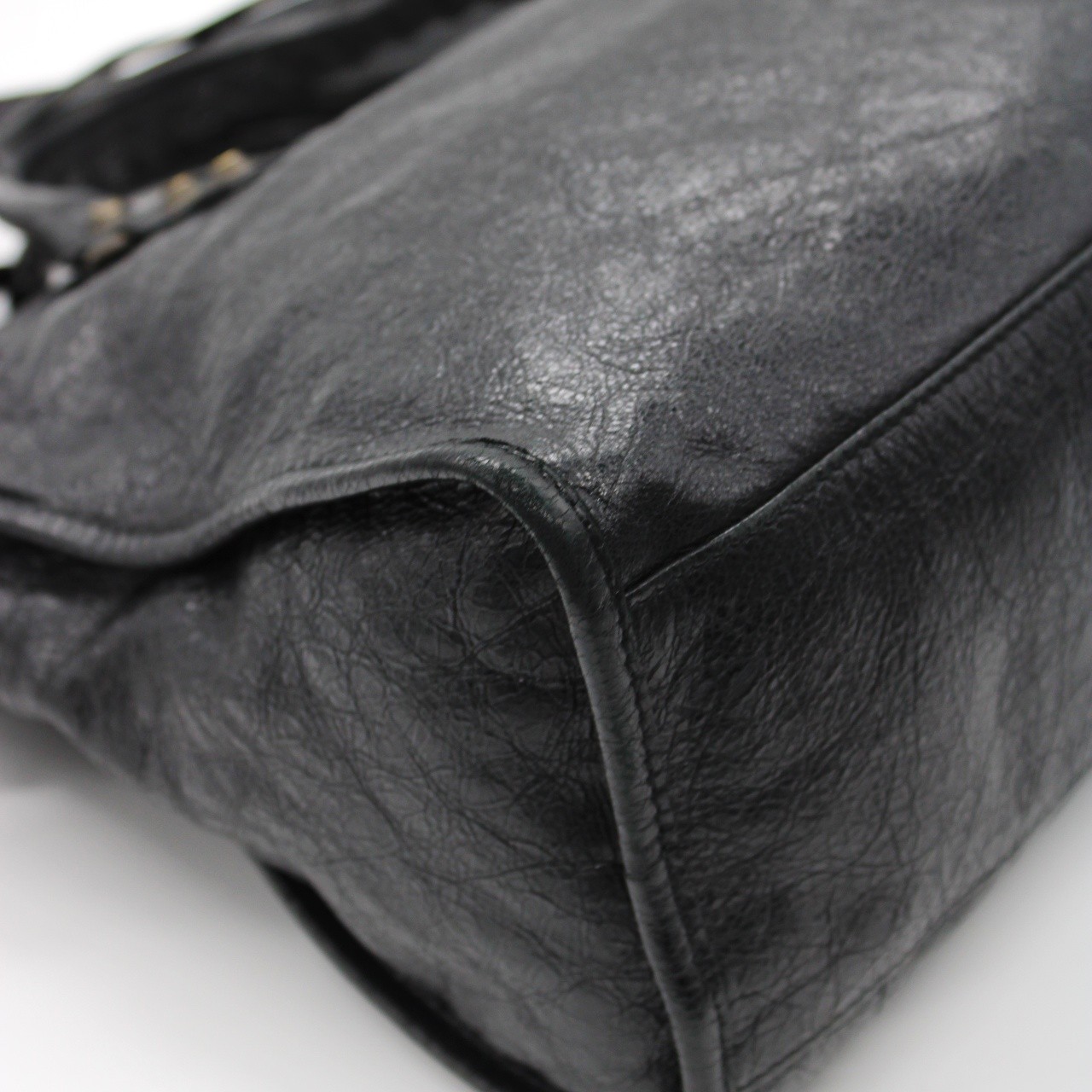 Borsa Balenciaga City in pelle nera thumb