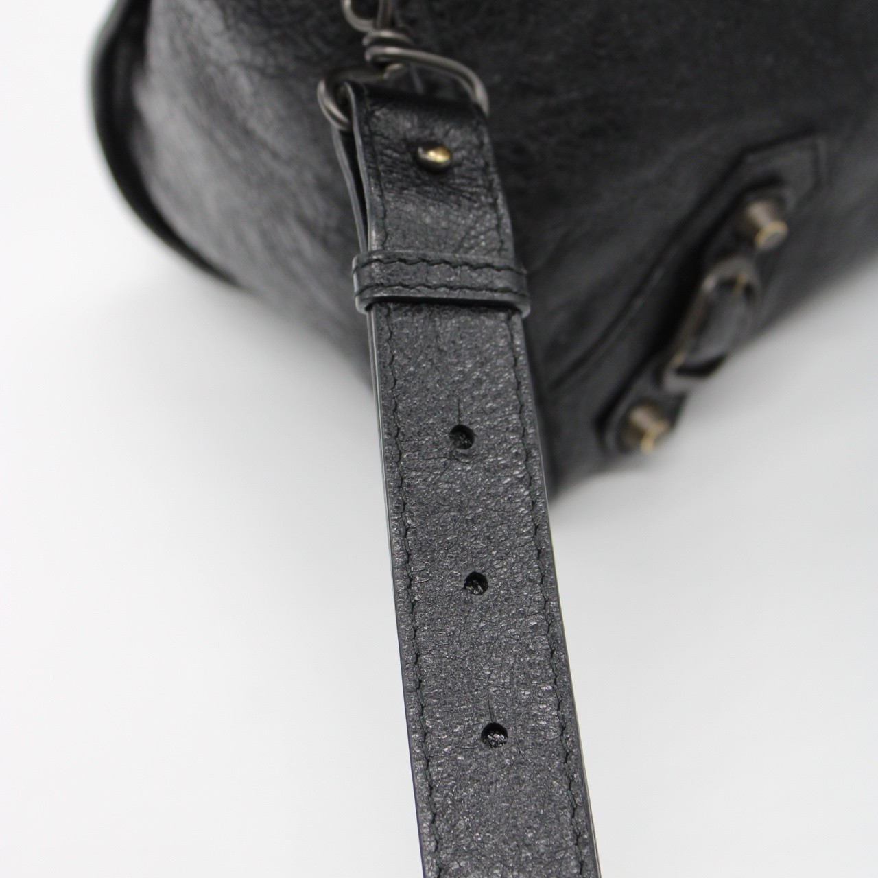 Borsa Balenciaga City in pelle nera thumb