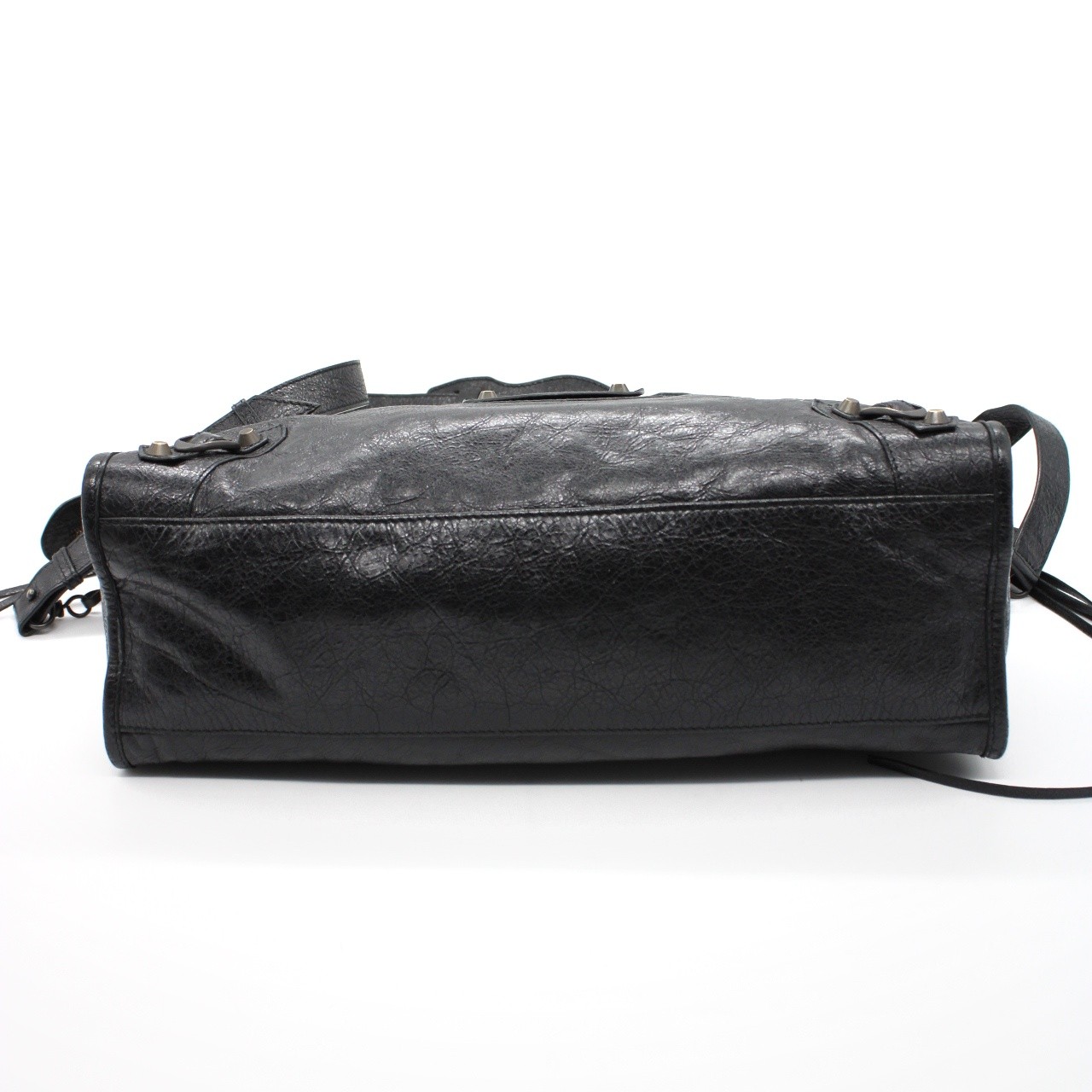 Borsa Balenciaga City in pelle nera thumb