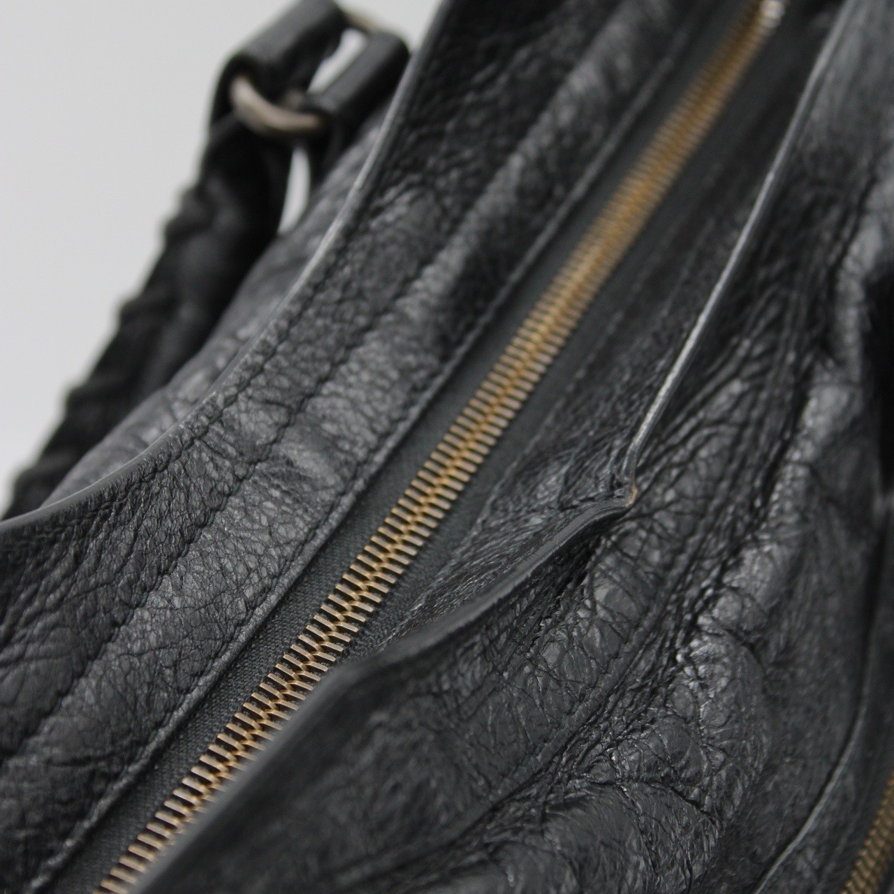 Borsa Balenciaga City in pelle nera thumb