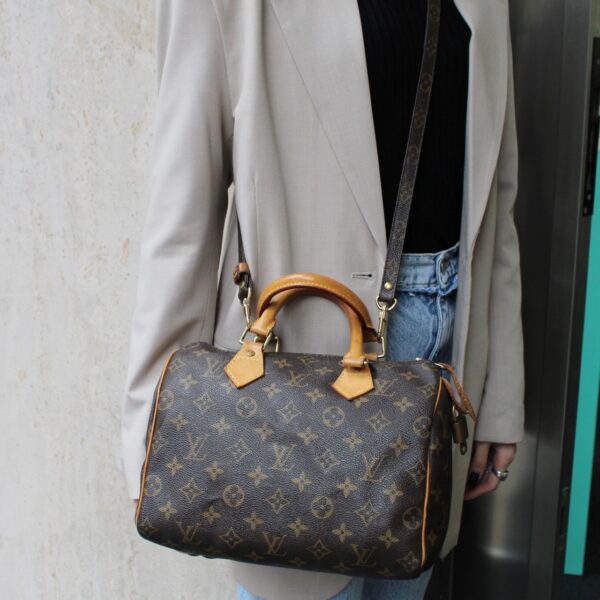 Borsa Louis Vuitton Speedy 25 Monogram con tracolla