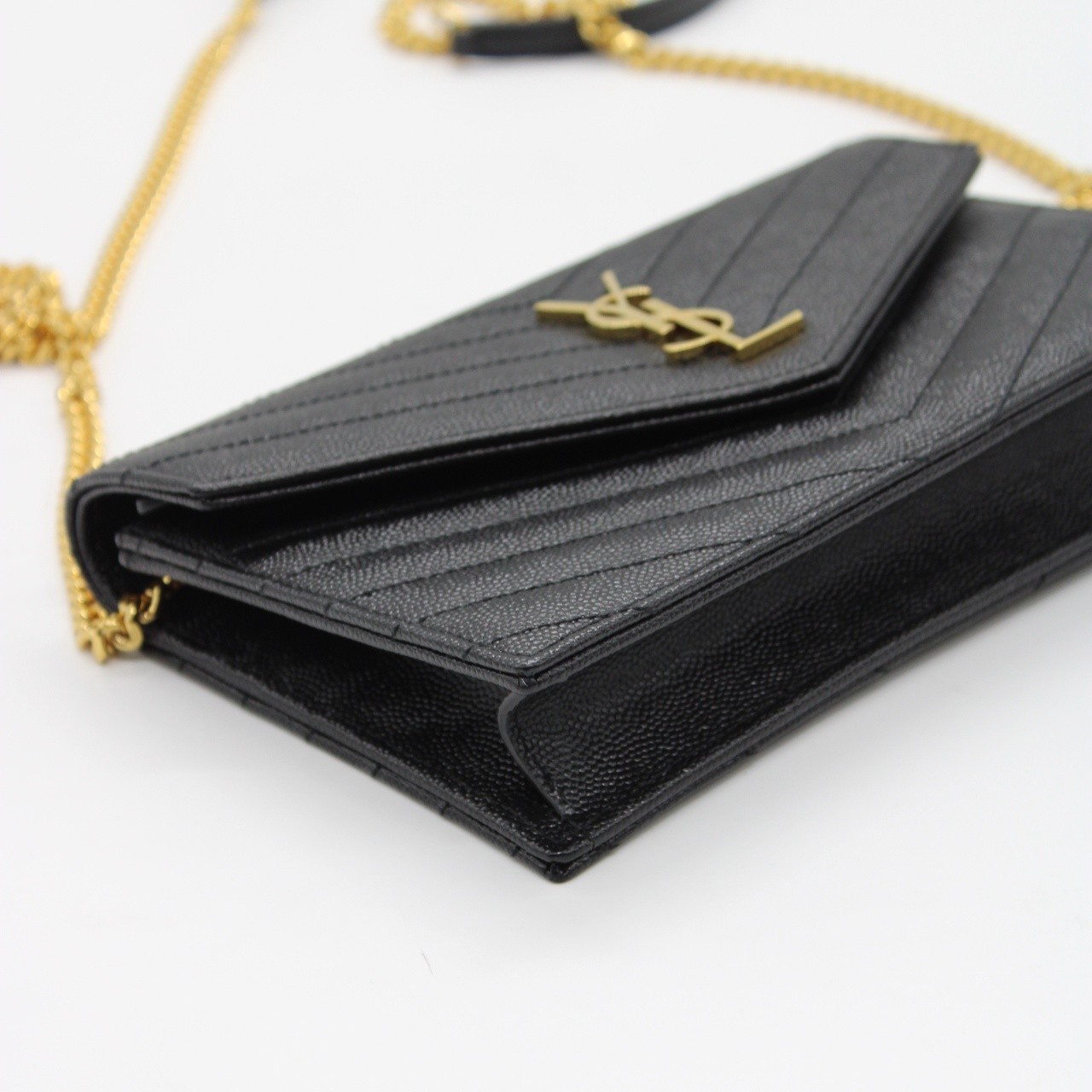 Pochette Saint Laurent envelope con catena cassandre classica thumb