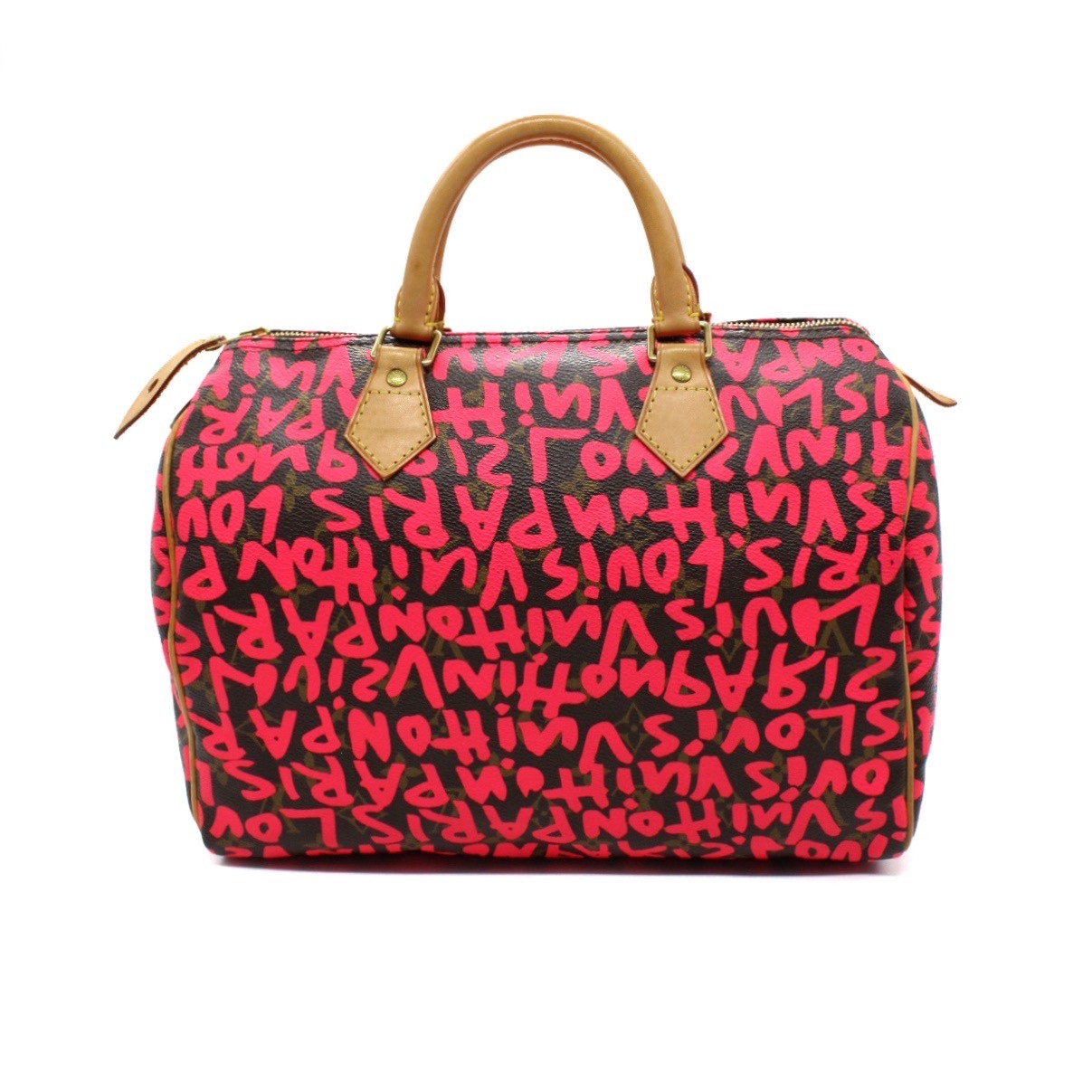 Borsa Louis Vuitton x Stephen Sprouse Speedy 30 Monogram Graffiti Fucsia thumb