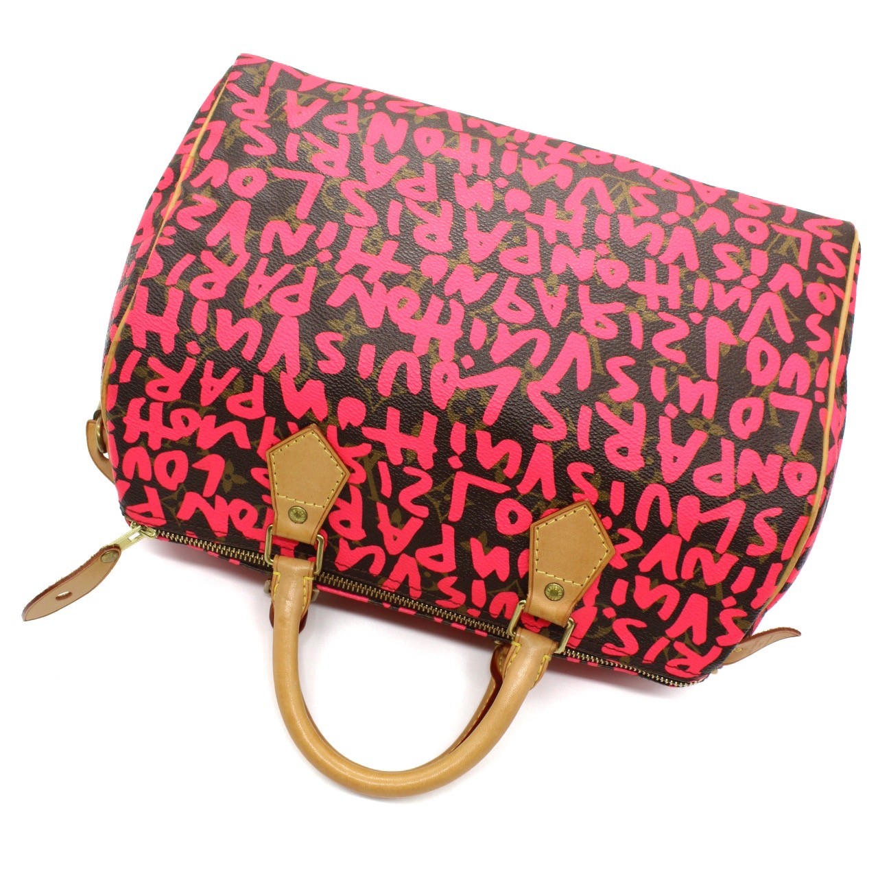 Borsa Louis Vuitton x Stephen Sprouse Speedy 30 Monogram Graffiti Fucsia thumb