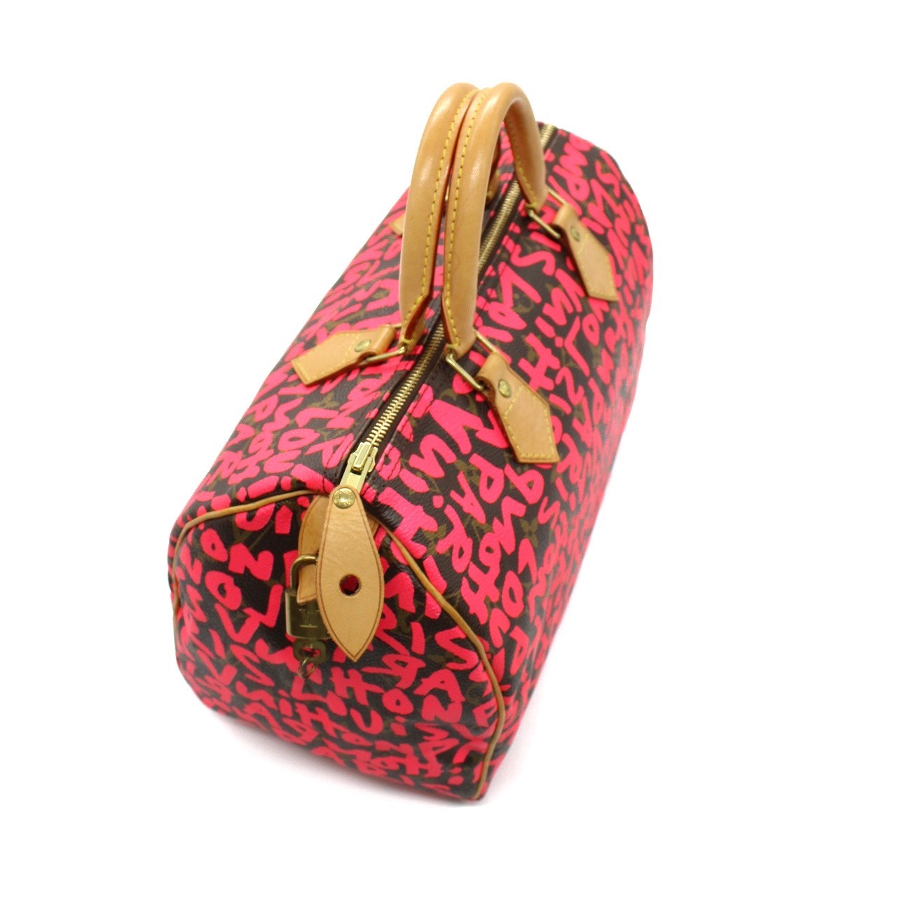 Borsa Louis Vuitton x Stephen Sprouse Speedy 30 Monogram Graffiti Fucsia thumb