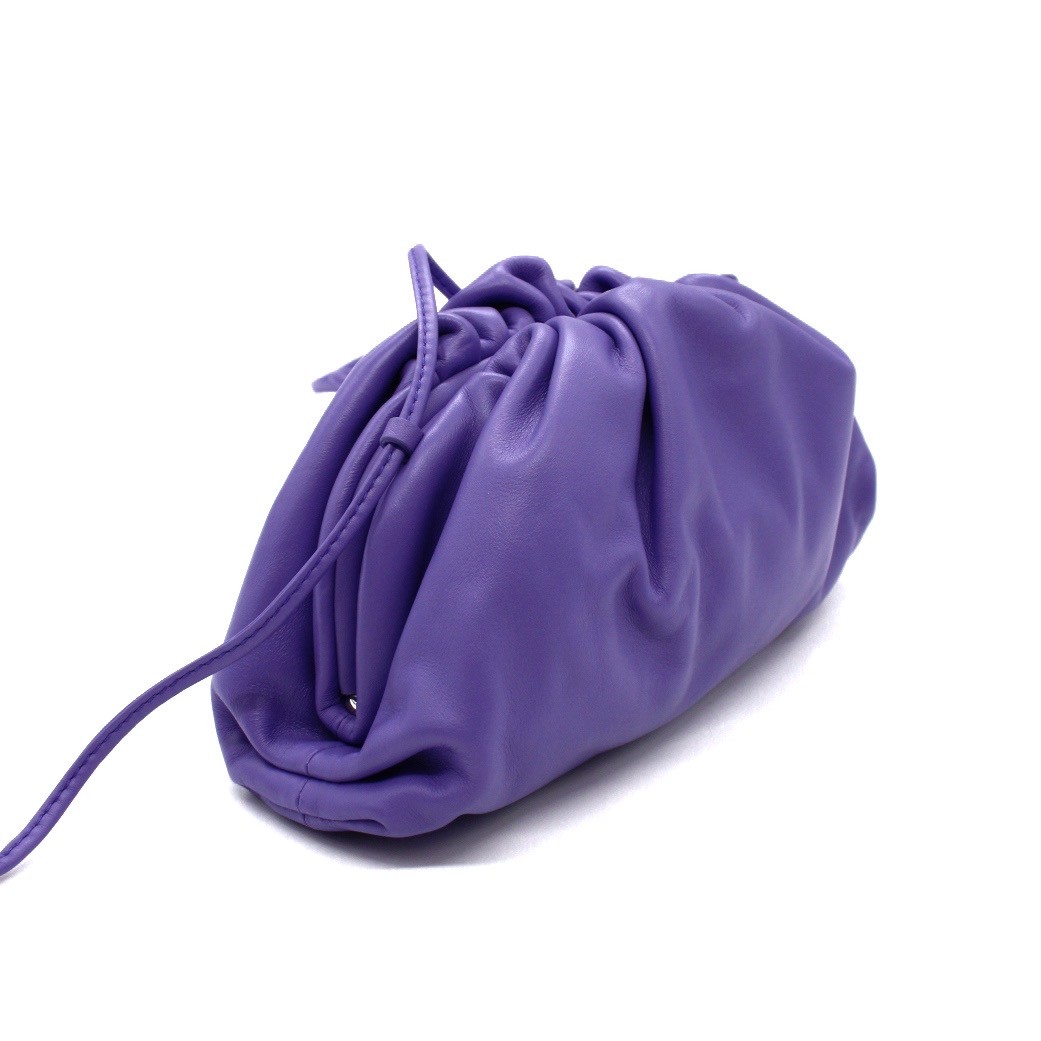 Borsa Mini Pouch Bottega Veneta In Pelle Viola thumb