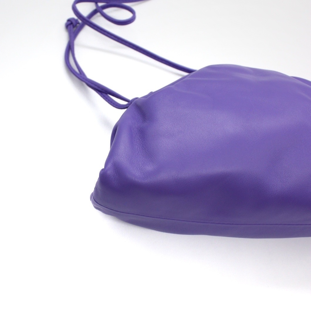 Borsa Mini Pouch Bottega Veneta In Pelle Viola thumb