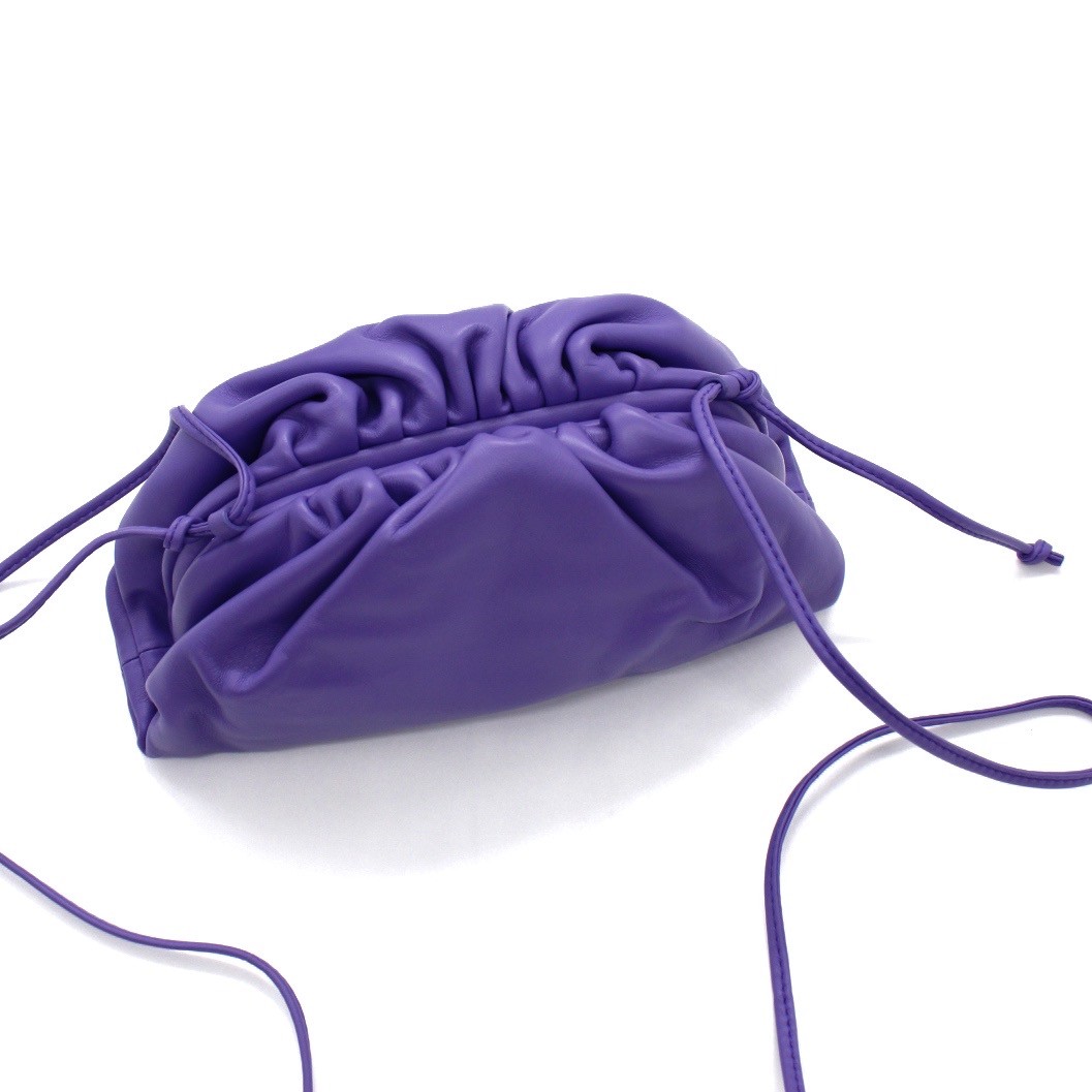 Borsa Mini Pouch Bottega Veneta In Pelle Viola thumb