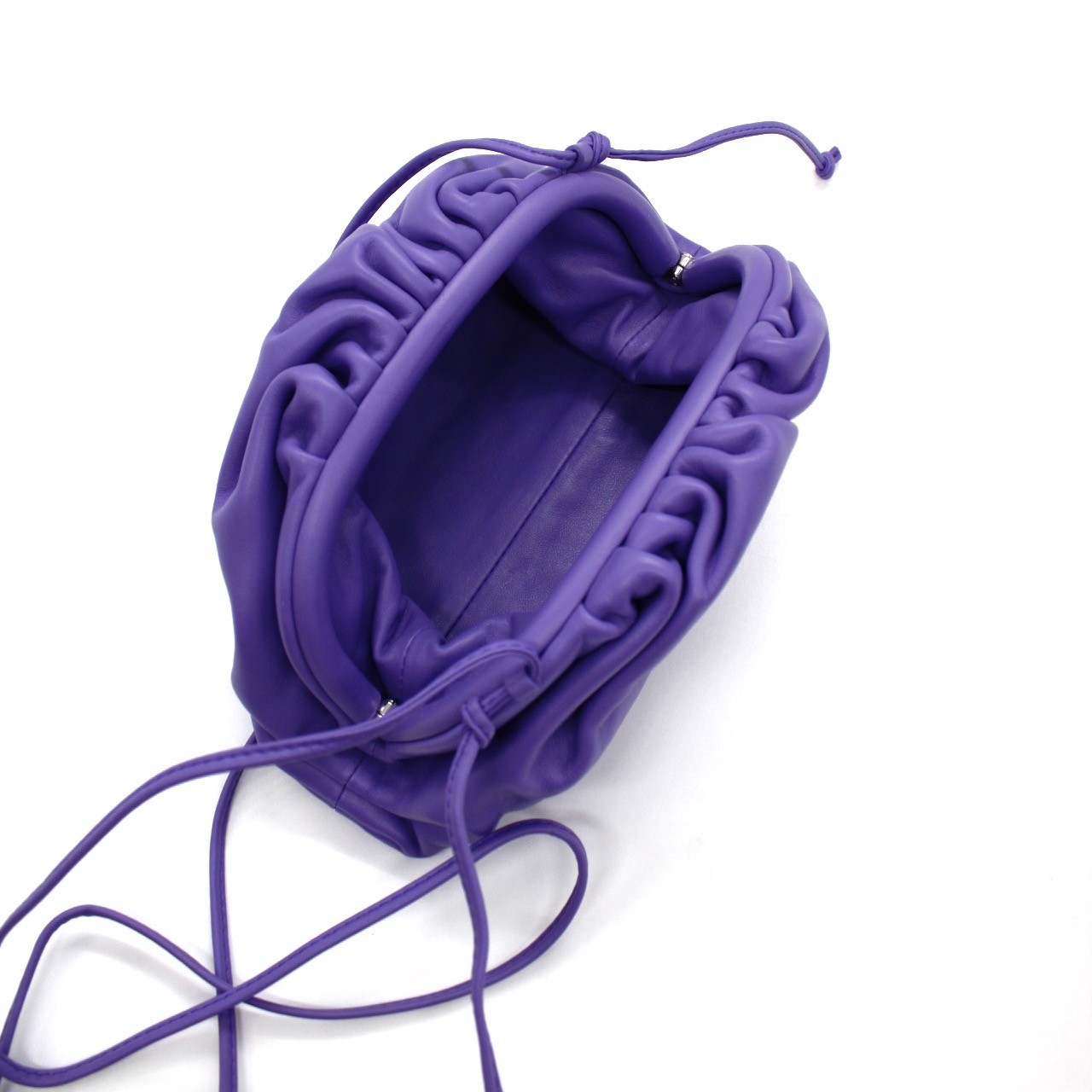 Borsa Mini Pouch Bottega Veneta In Pelle Viola thumb