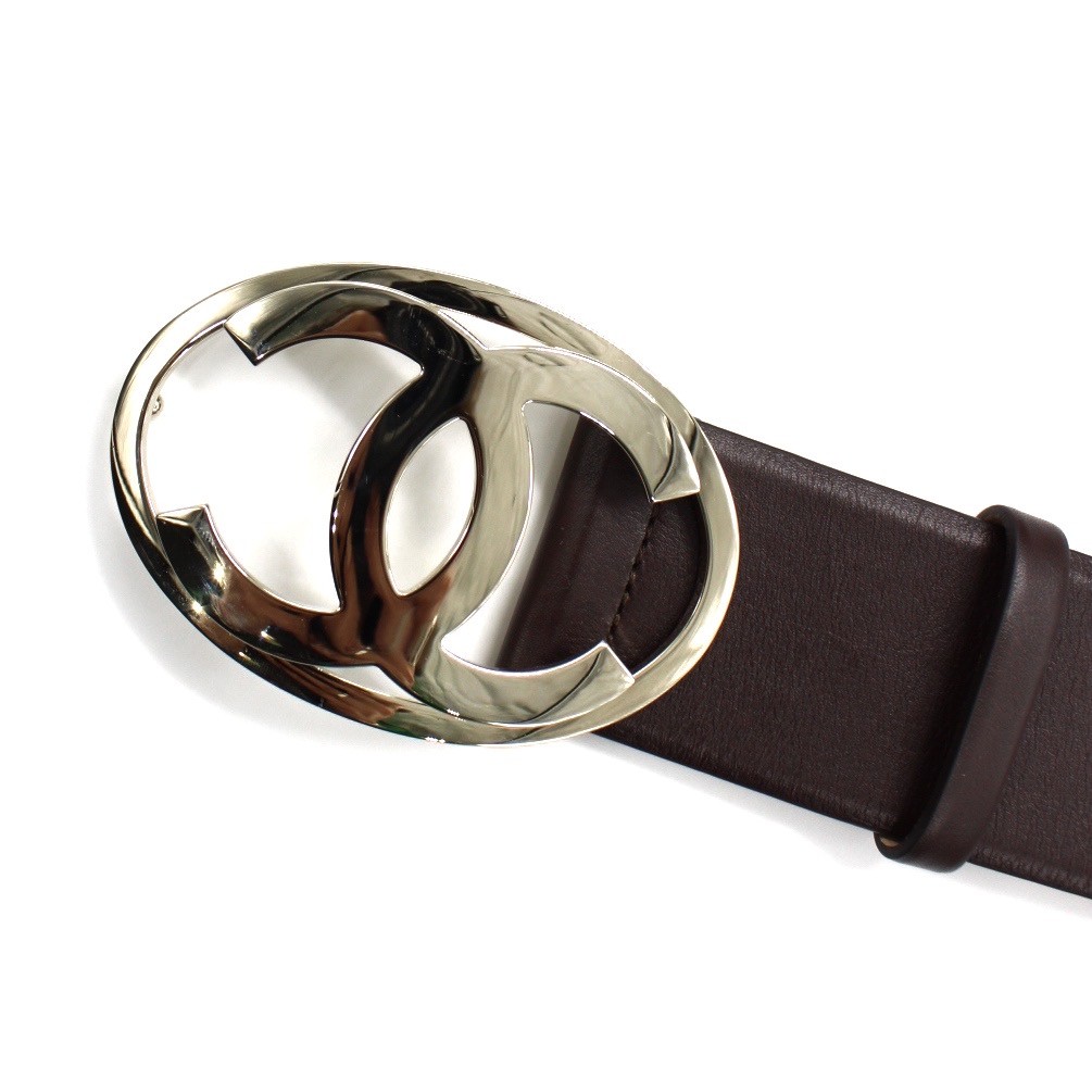 Cintura Chanel In Pelle Marrone Misura 85 thumb