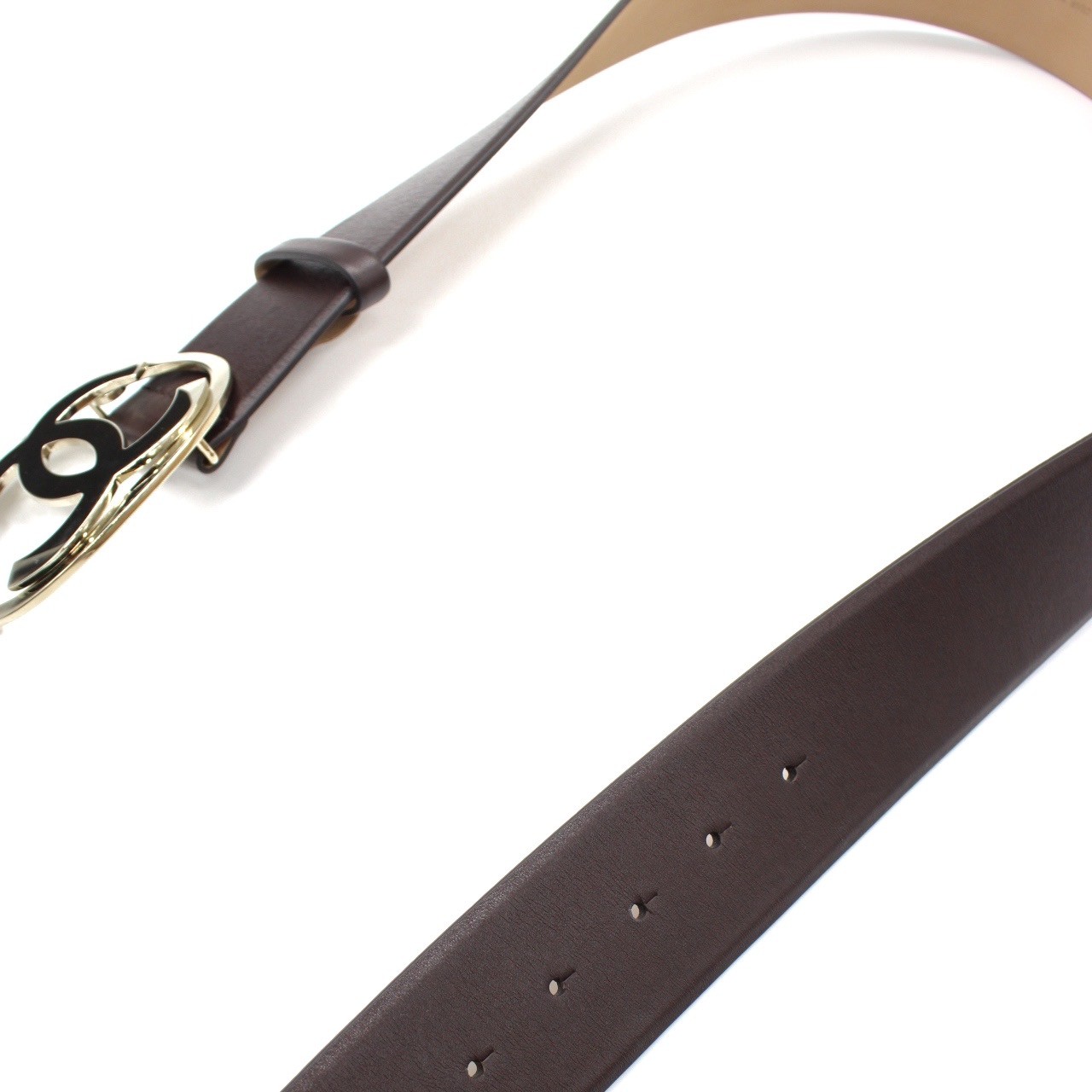 Cintura Chanel In Pelle Marrone Misura 85 thumb