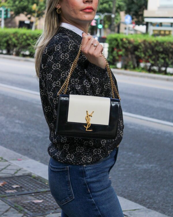 Borsa Saint Laurent kate piccola in nappa spazzolata