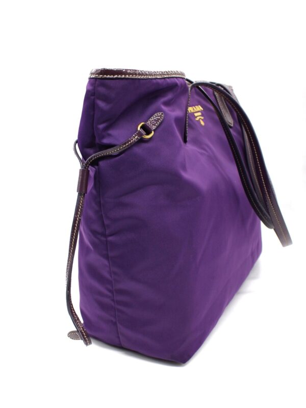 Shopper Prada In Tela Vela Viola