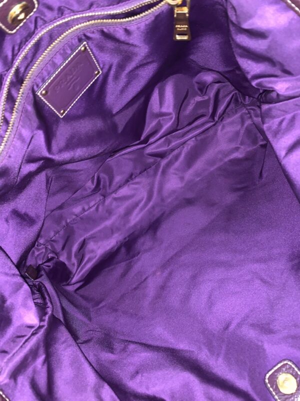 Shopper Prada In Tela Vela Viola