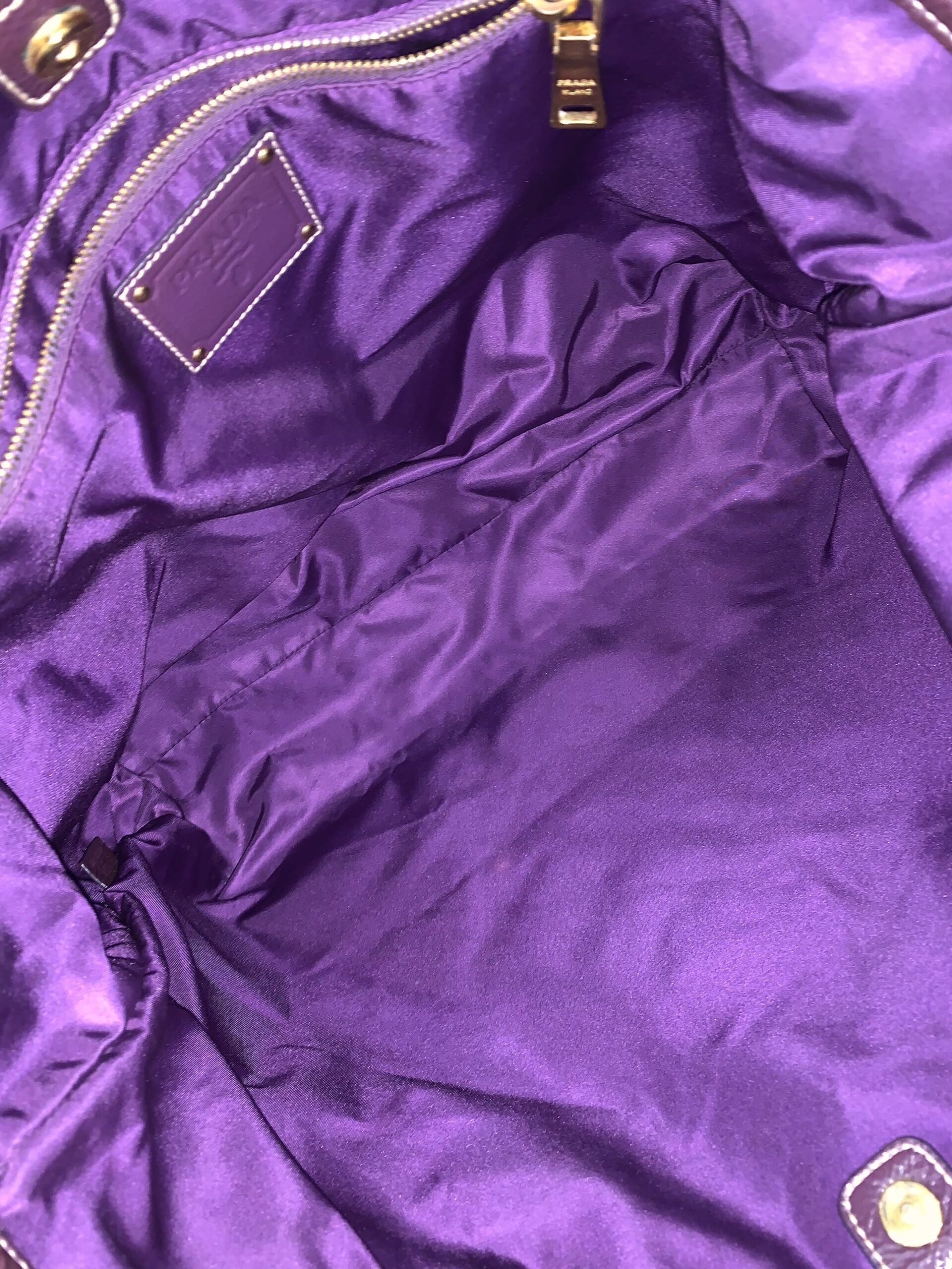 Shopper Prada In Tela Vela Viola thumb