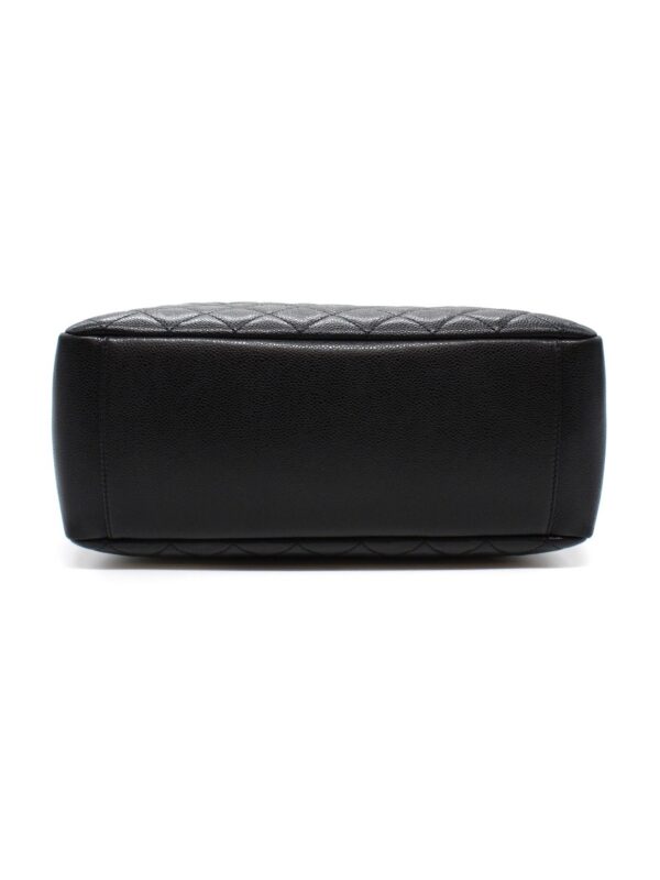 Chanel GST Borsa A Spalla In Pelle Martellata Nera
