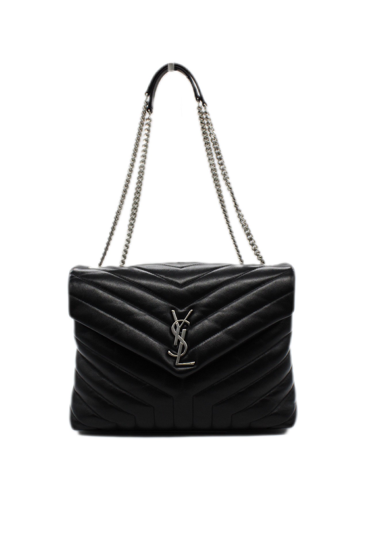 Borsa Saint Laurent Lou Lou Media  In Pelle Nera thumb