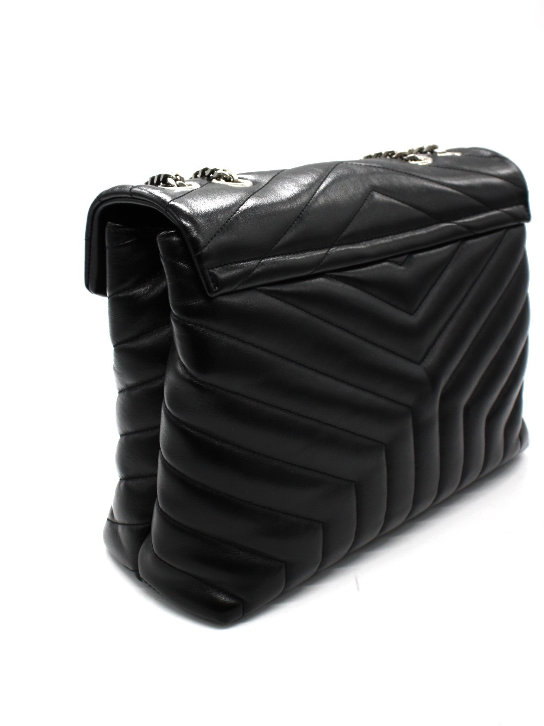 Borsa Saint Laurent Lou Lou Media  In Pelle Nera thumb