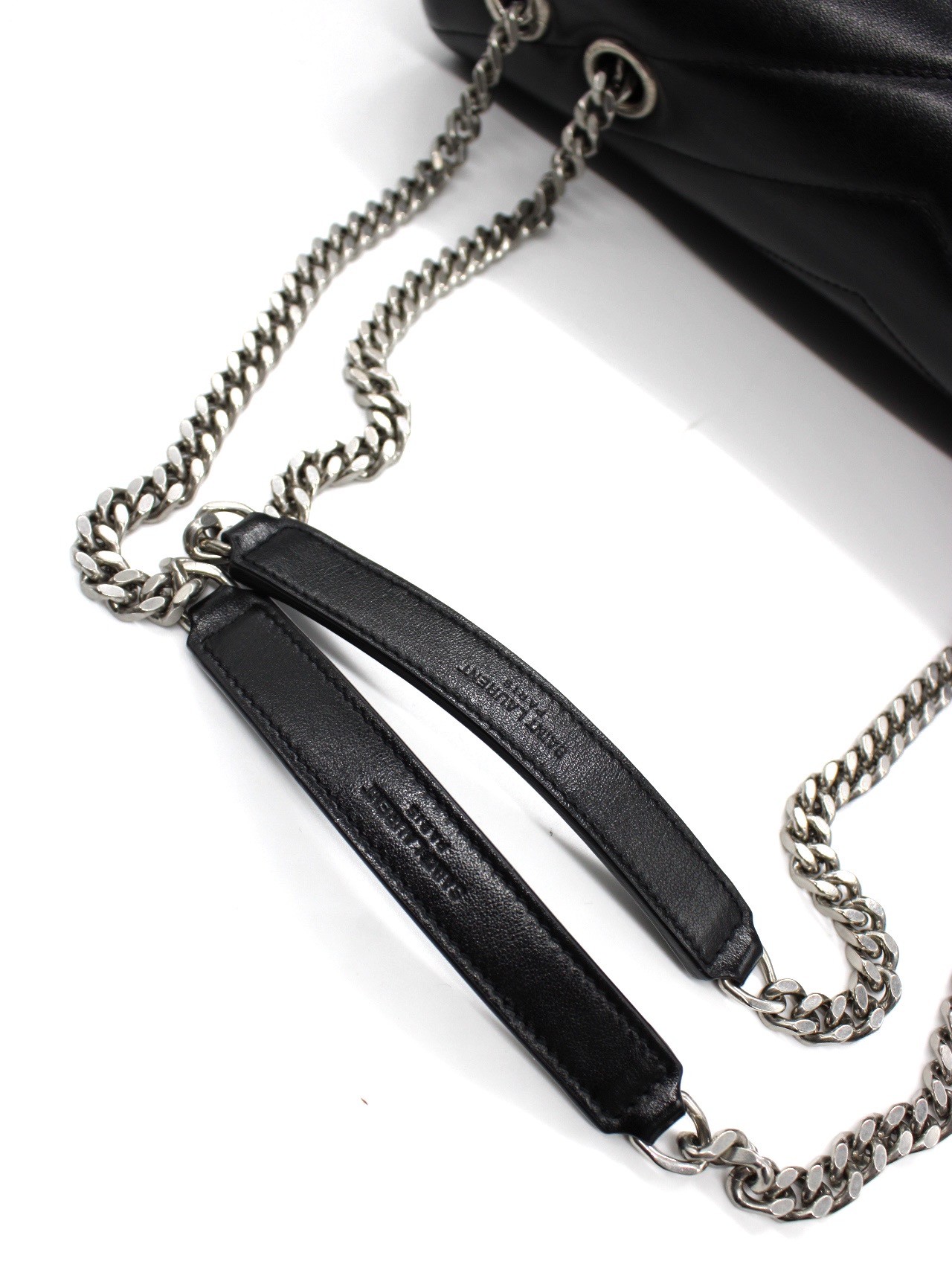 Borsa Saint Laurent Lou Lou Media  In Pelle Nera thumb